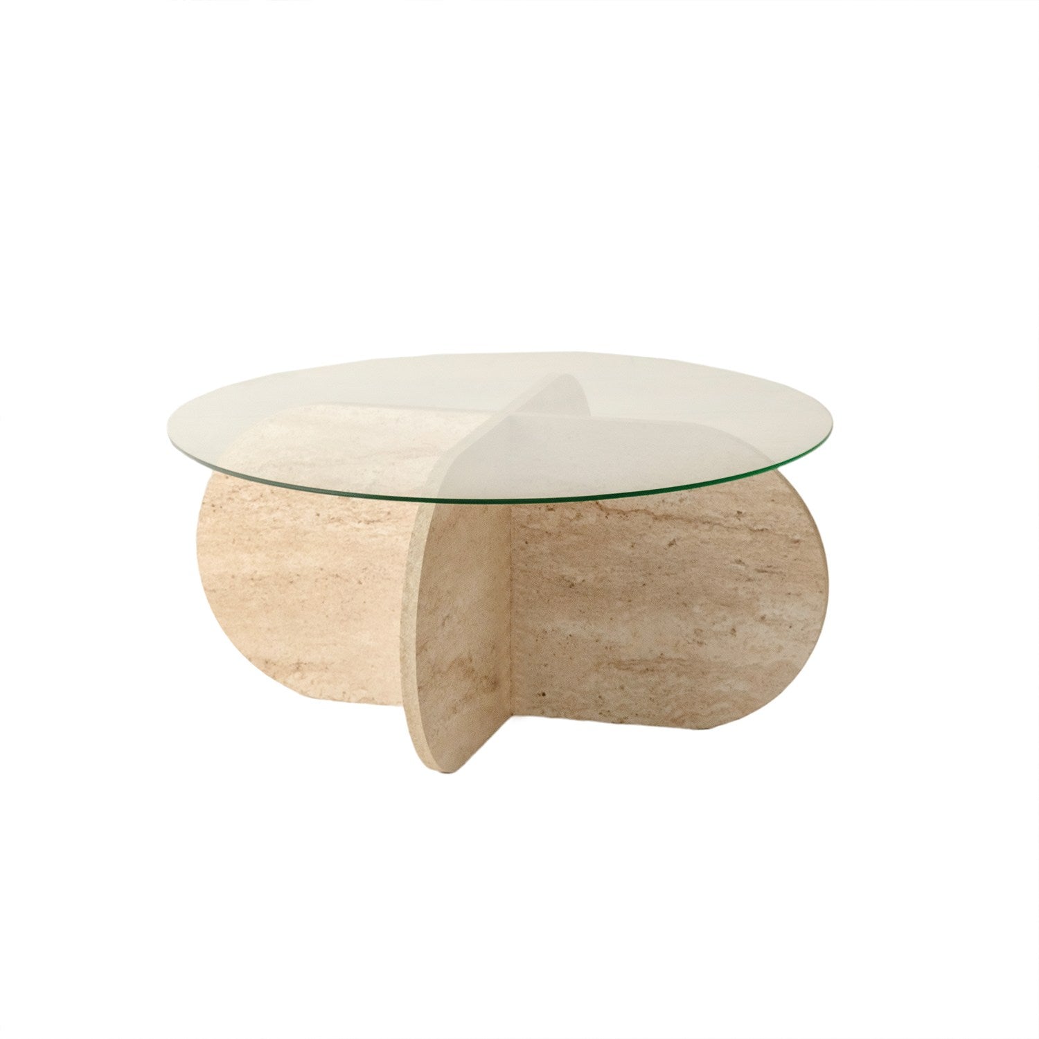 Stylischer Bubble Sofatisch aus Travertin von Hanah Home – ideal für ein modernes Wohnambiente und gemütliche Stunden.