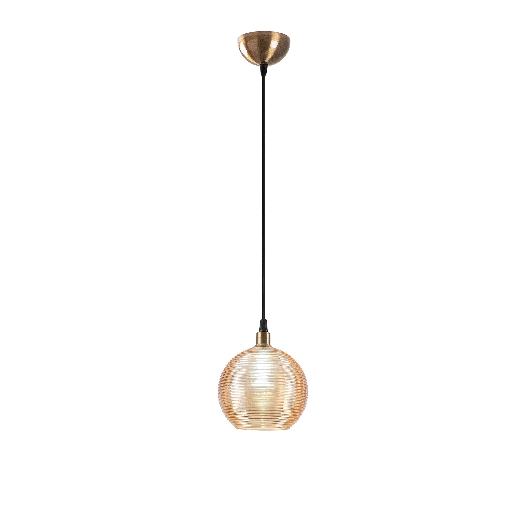 Verleihen Sie Ihrem Zuhause mit der Muzo Pendelleuchte in Gelb von Opviq einen Hauch von Vintage-Charme und stilvoller Eleganz.