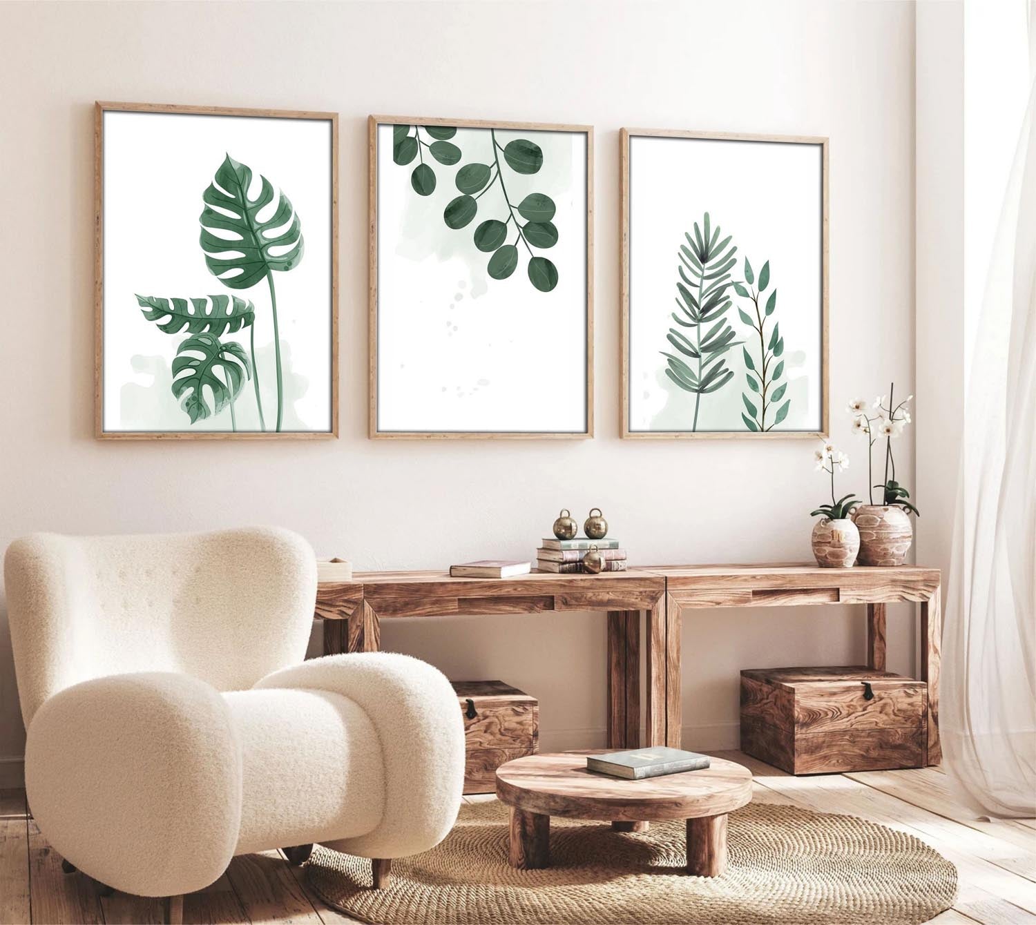 Verleihen Sie Ihrem Zuhause mit dem Huhu193 Bild von Wallity einen Hauch von Eleganz. Dieses 3-teilige MDF-Gemälde begeistert mit lebendigen Farben und einzigartigem Design.
