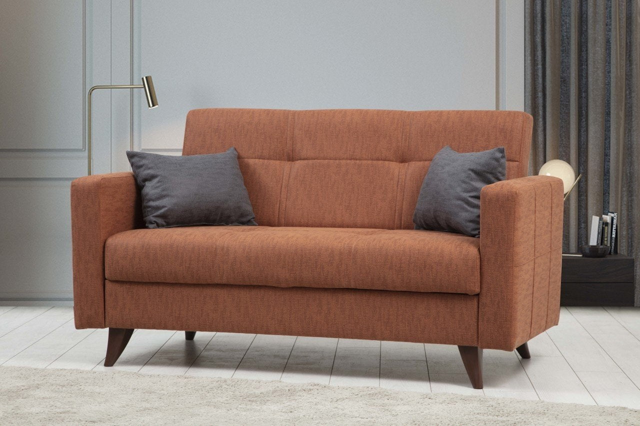 Stylisches Polya Bettsofa in lebhaftem Rot, perfekt für entspannte Abende und als praktisches Schlafmöbel in jedem Wohnraum.
