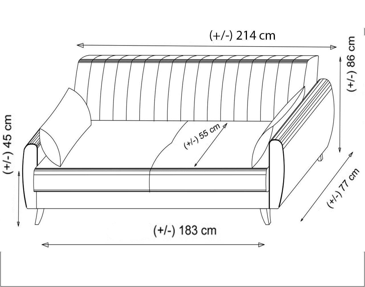 Modernes Bettsofa Alkon in elegantem Dunkelgrau von Atelier Del Sofa – perfekt für stilvolle Wohnräume und Übernachtungen.