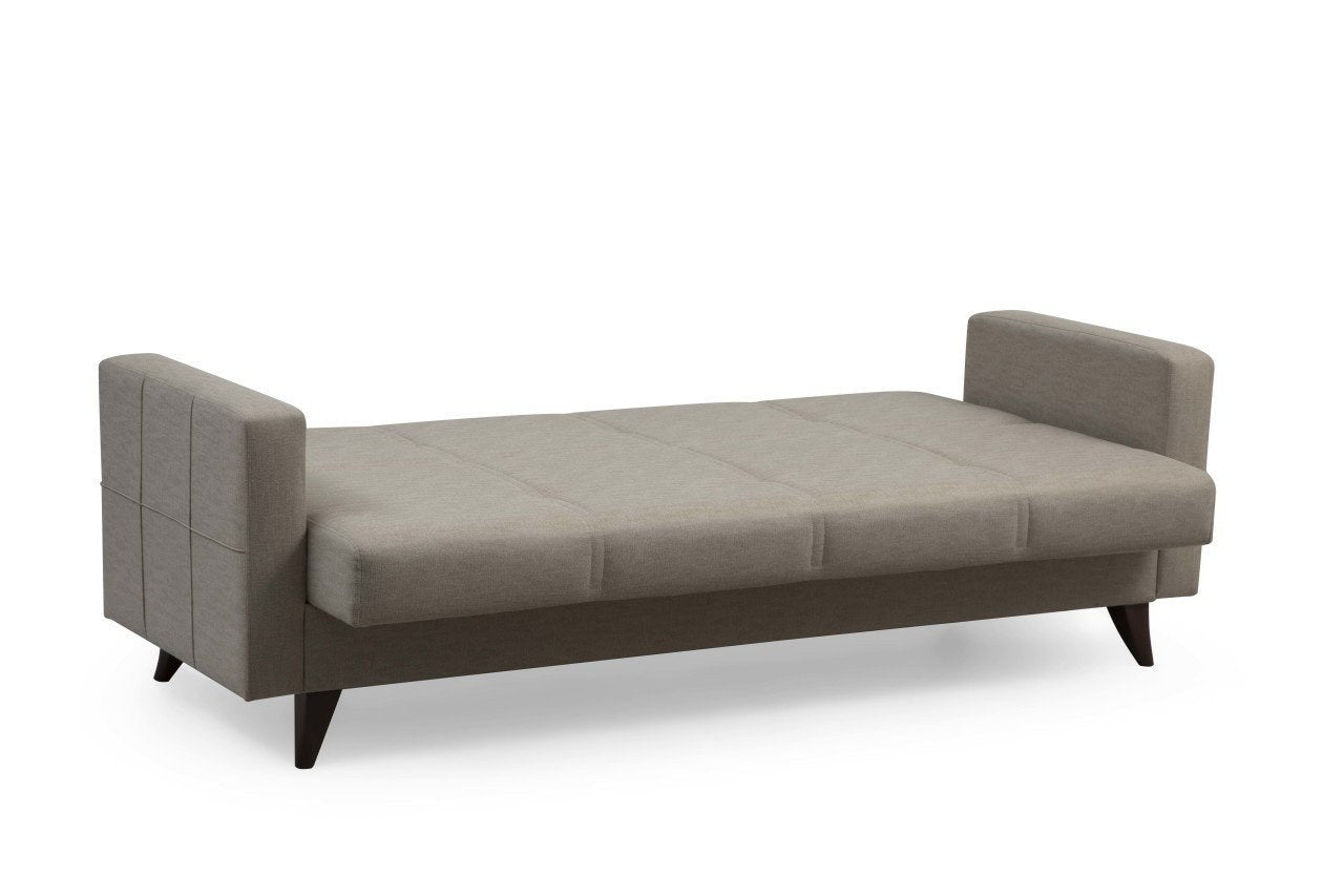 Entdecken Sie das elegante Polya Bettsofa in Beige von Atelier Del Sofa – ein modernes 3-Sitzer-Sofa, das Funktionalität und Stil harmonisch verbindet.