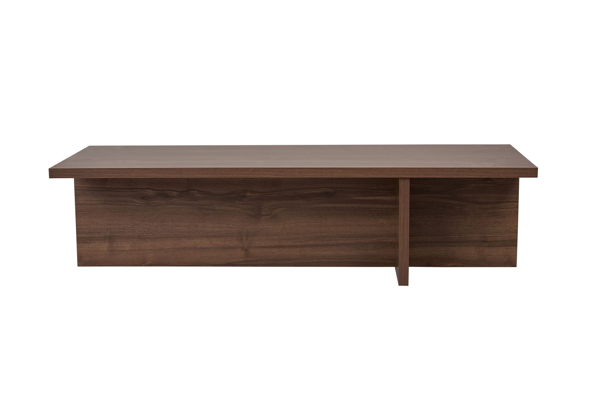 Gestalten Sie Ihr Wohnzimmer mit dem eleganten Harbor Sofatisch in Walnuss von Nordure. Funktionalität trifft auf stilvolles Design!