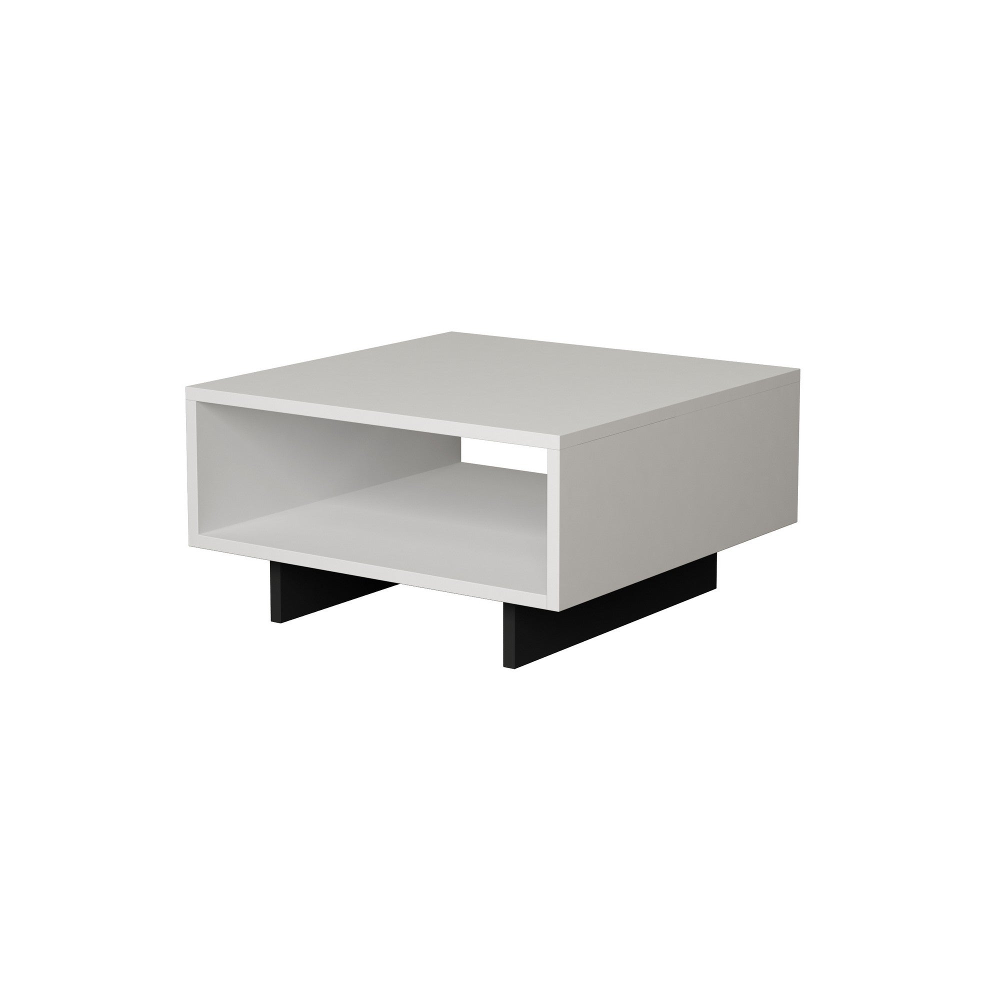 Verleihen Sie Ihrem Wohnzimmer mit dem Hola Sofatisch von Hanah Home in Weiß und Anthrazit einen modernen Akzent. Ideal für stilvolle Einrichtung.