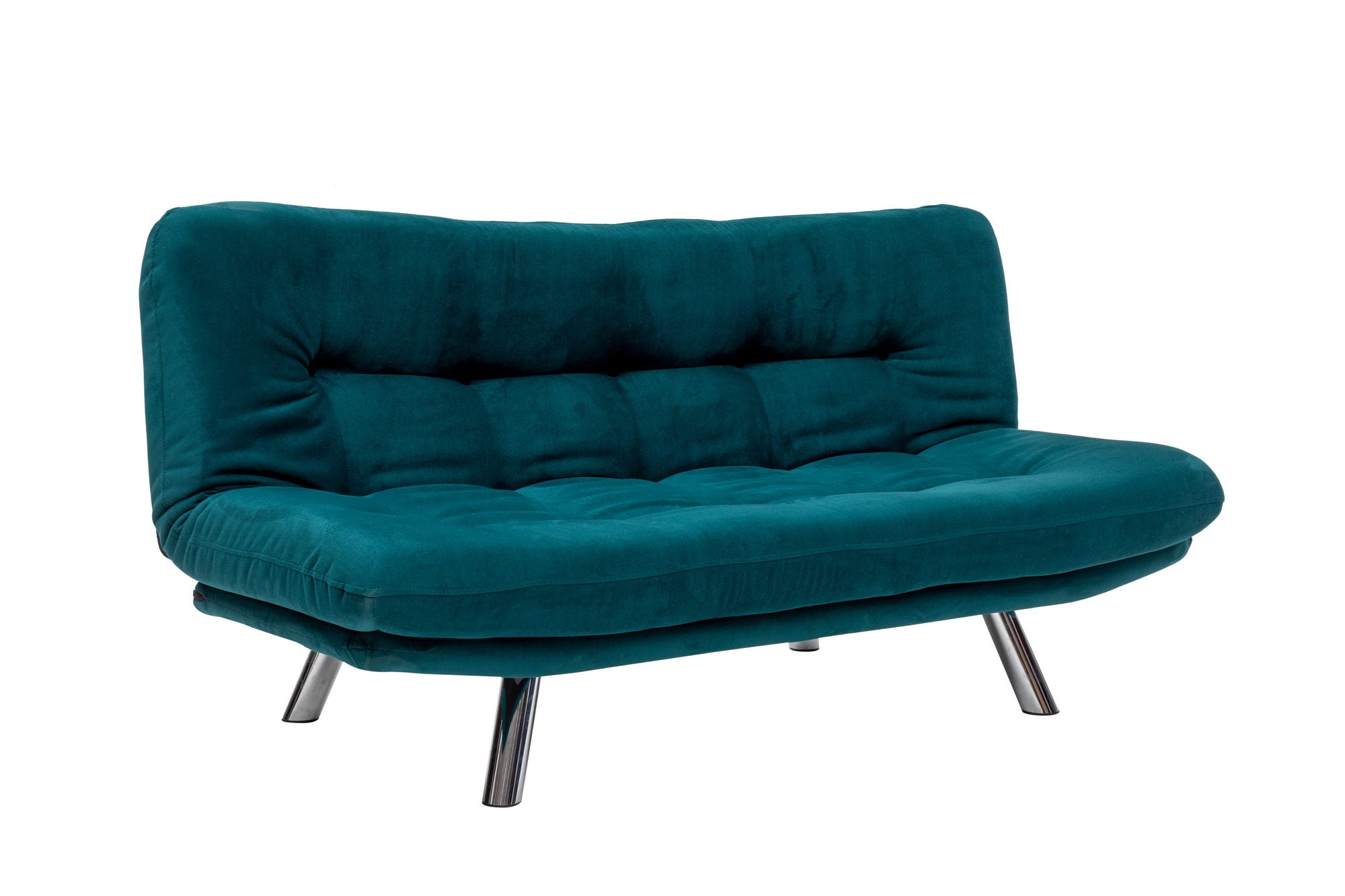 Erleben Sie das Misa Small Sofabed in edlem Petrolgrün – ein stilvolles Schlafsofa, das Komfort und Eleganz für Ihr Zuhause vereint.