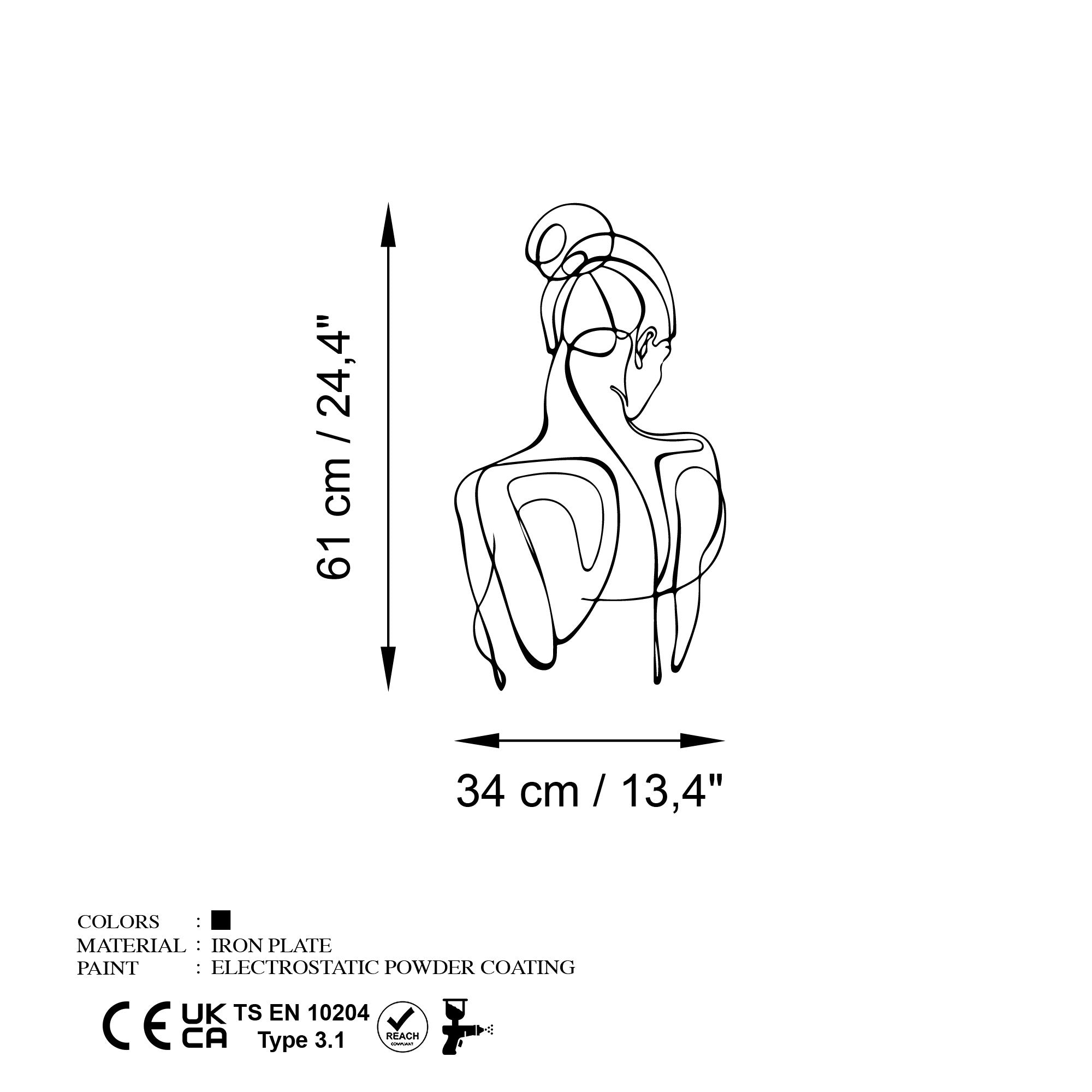 Verleihen Sie Ihrem Raum mit der Sorella Wanddeko von Wallity einen Hauch von Eleganz. Hochwertiges Metall, zeitloses Design und mühelose Montage!