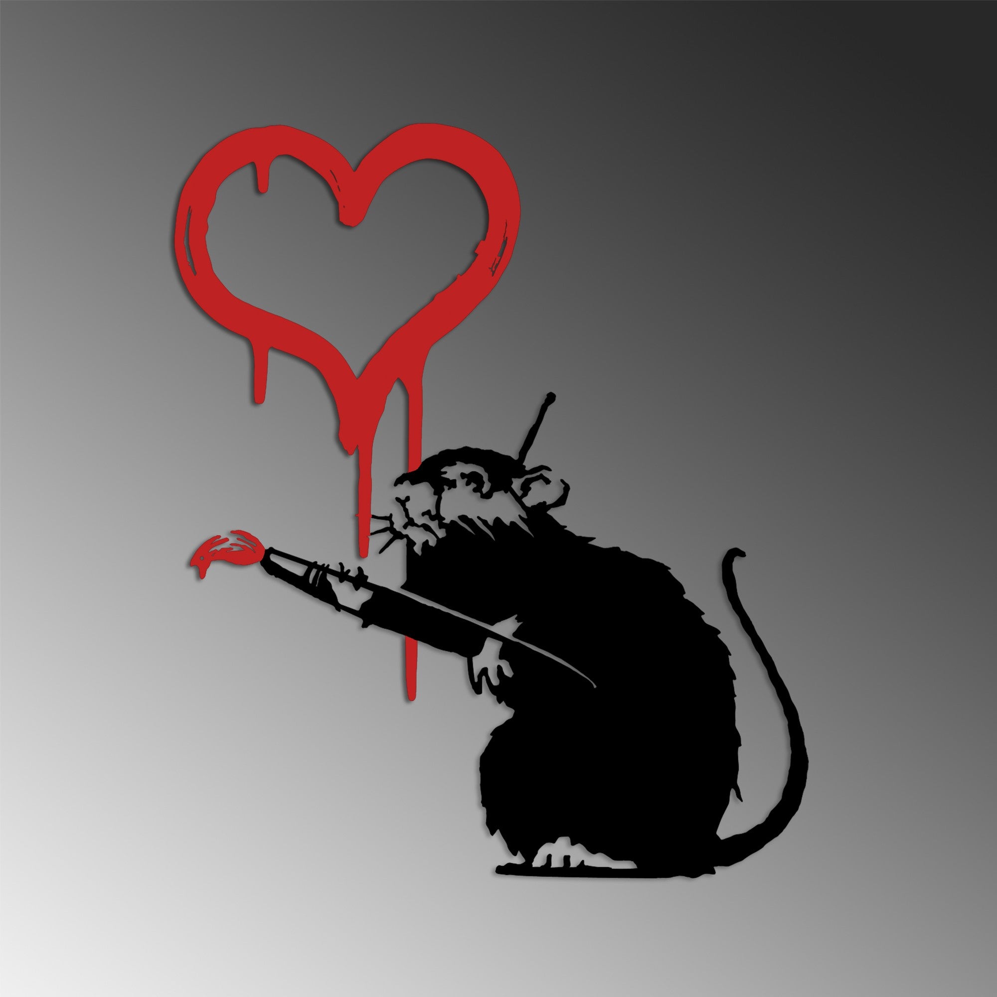 Verwandeln Sie Ihr Zuhause mit der Banksy Metal 8 Wanddeko in Weiß von Wallity. Dieses stilvolle, langlebige Metallkunstwerk setzt elegante Akzente und wird zum Blickfang in jedem Raum.