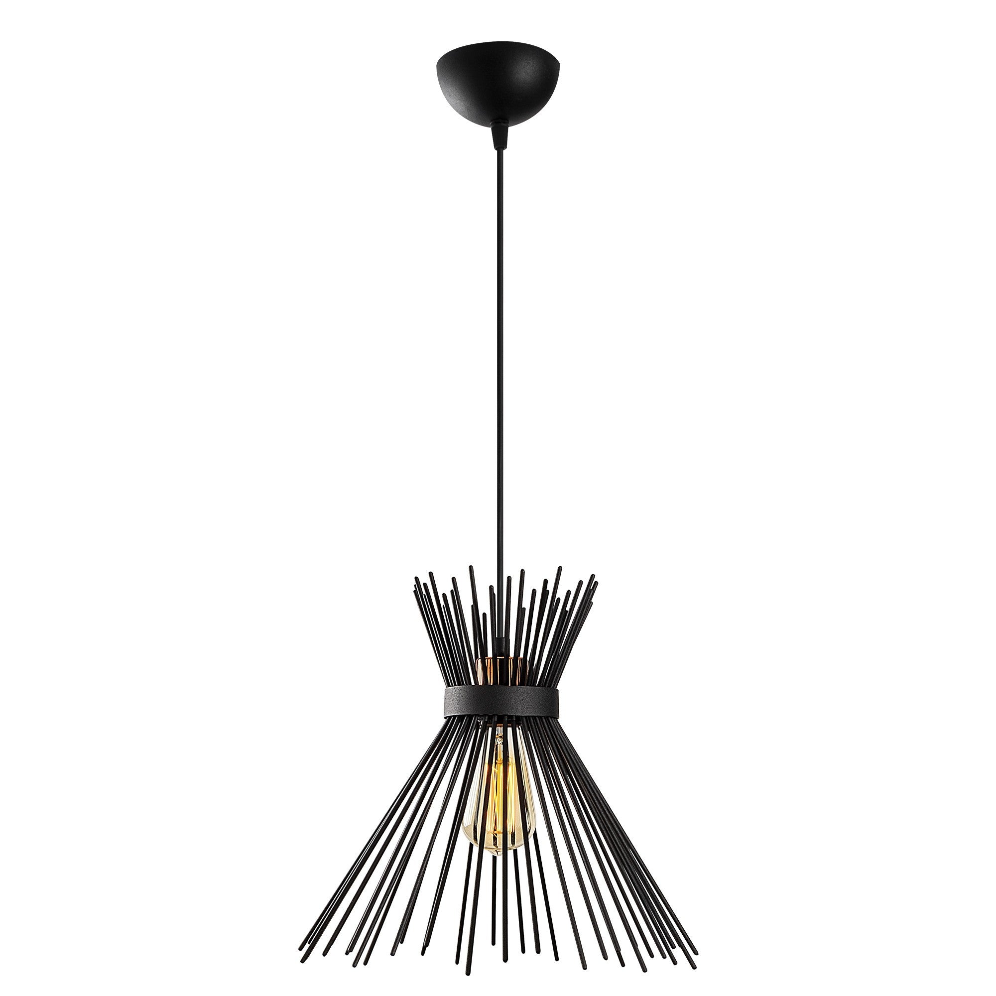 Entdecken Sie die Kirpi Pendelleuchte in Schwarz von Opviq – ein stilvoller Eisen-Kronleuchter, der jedem Raum mit seiner eleganten Präsenz einen Hauch von Raffinesse verleiht.
