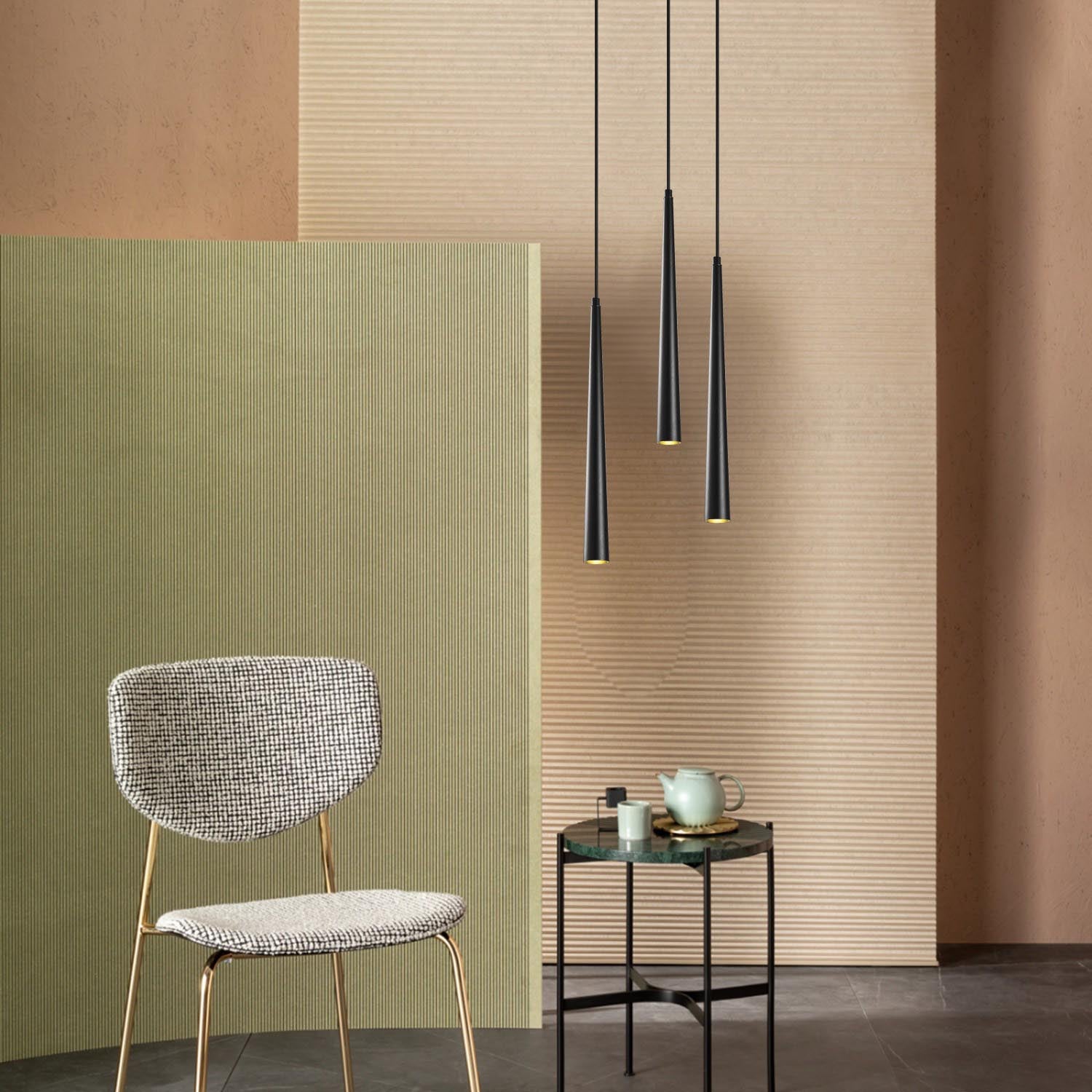 Entdecken Sie die Uğur Pendelleuchte in Schwarz von Opviq – ein stilvolles Highlight für jeden Raum, das modernes Design und Eleganz vereint.