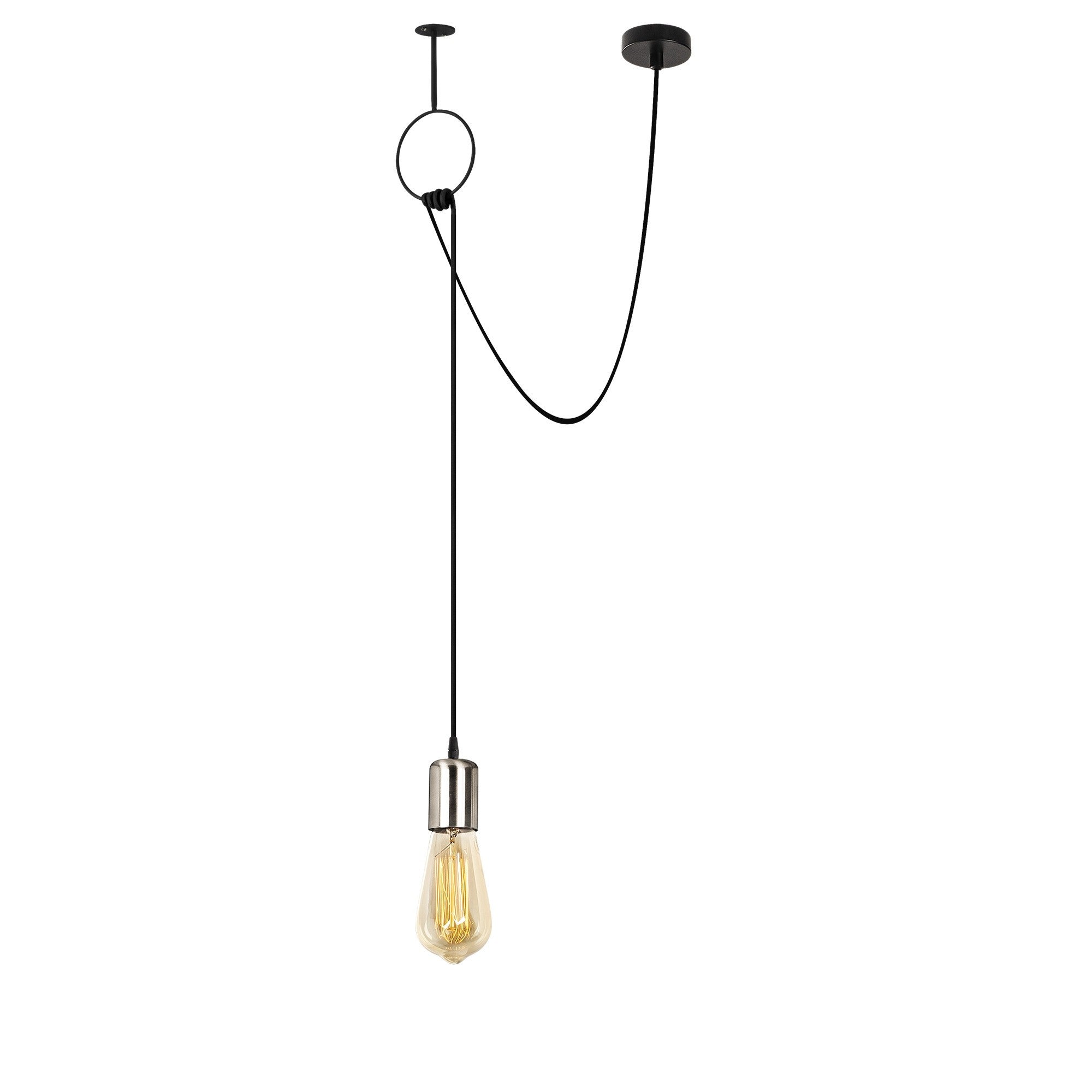 Elegante Sırın Pendellampe in Schwarz Nickel von Opviq, ideal für moderne Wohnräume und stilvolle Beleuchtungslösungen.