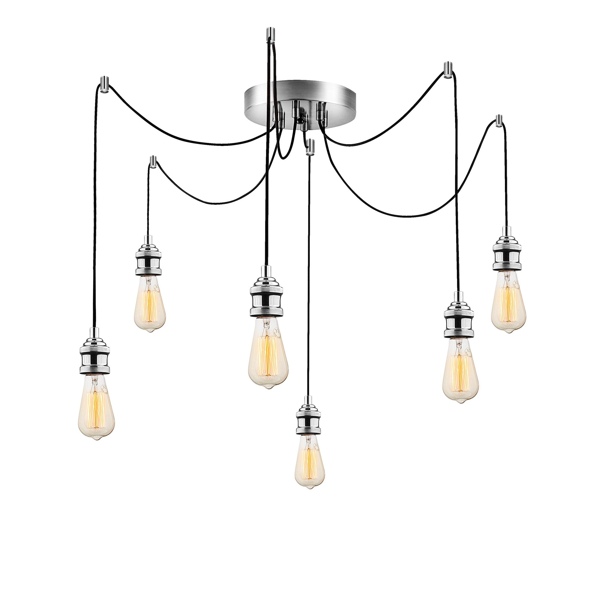 Entdecken Sie die Kabluni Pendelleuchte von Opviq in glänzendem Chrom. Ihr elegantes Design und die vielseitige Lichtgestaltung verwandeln jeden Raum in ein stilvolles Ambiente.