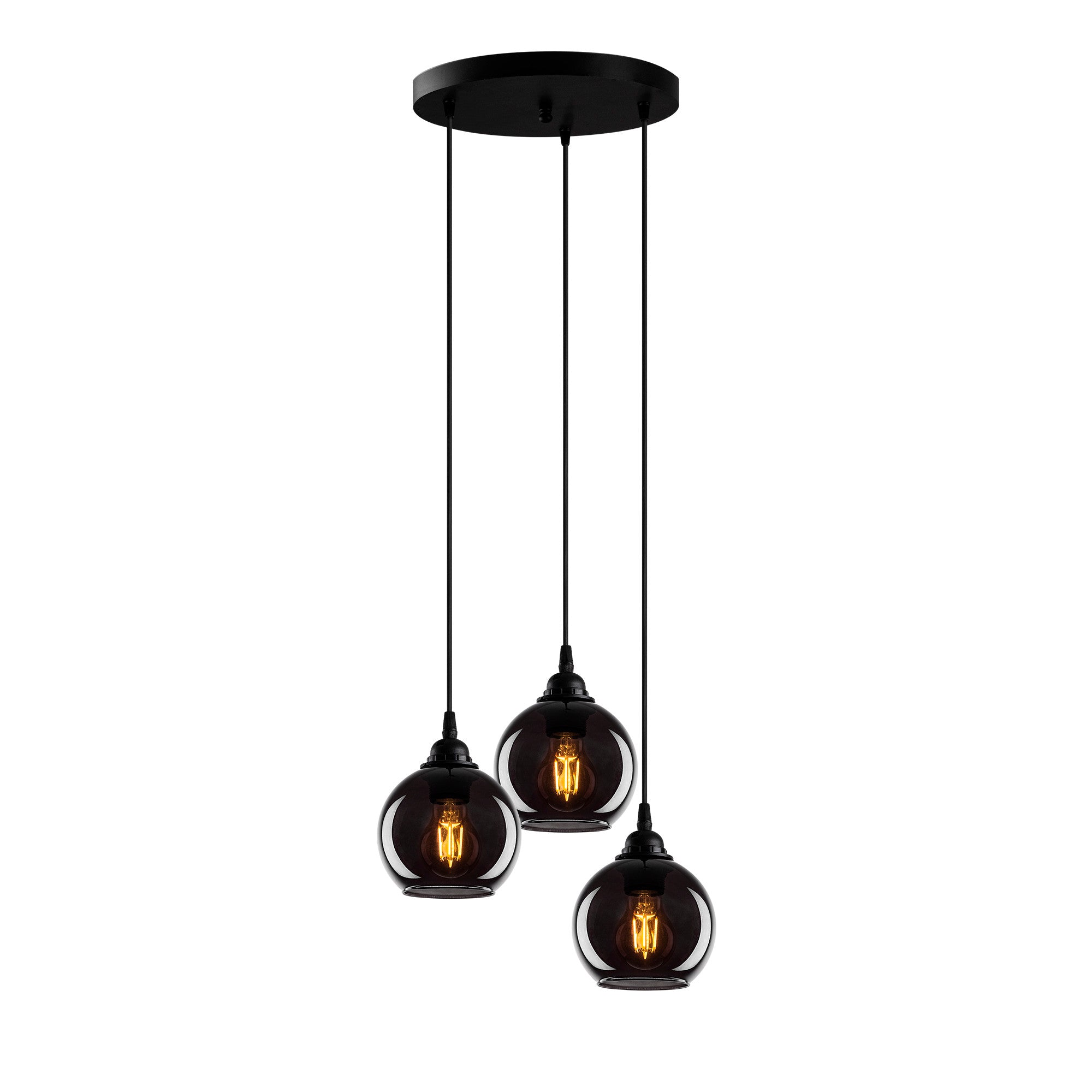 Elegante Smoked Pendellampe von Opviq, die durch ihr rauchiges Glas und modernes Design jeden Raum stilvoll aufwertet.