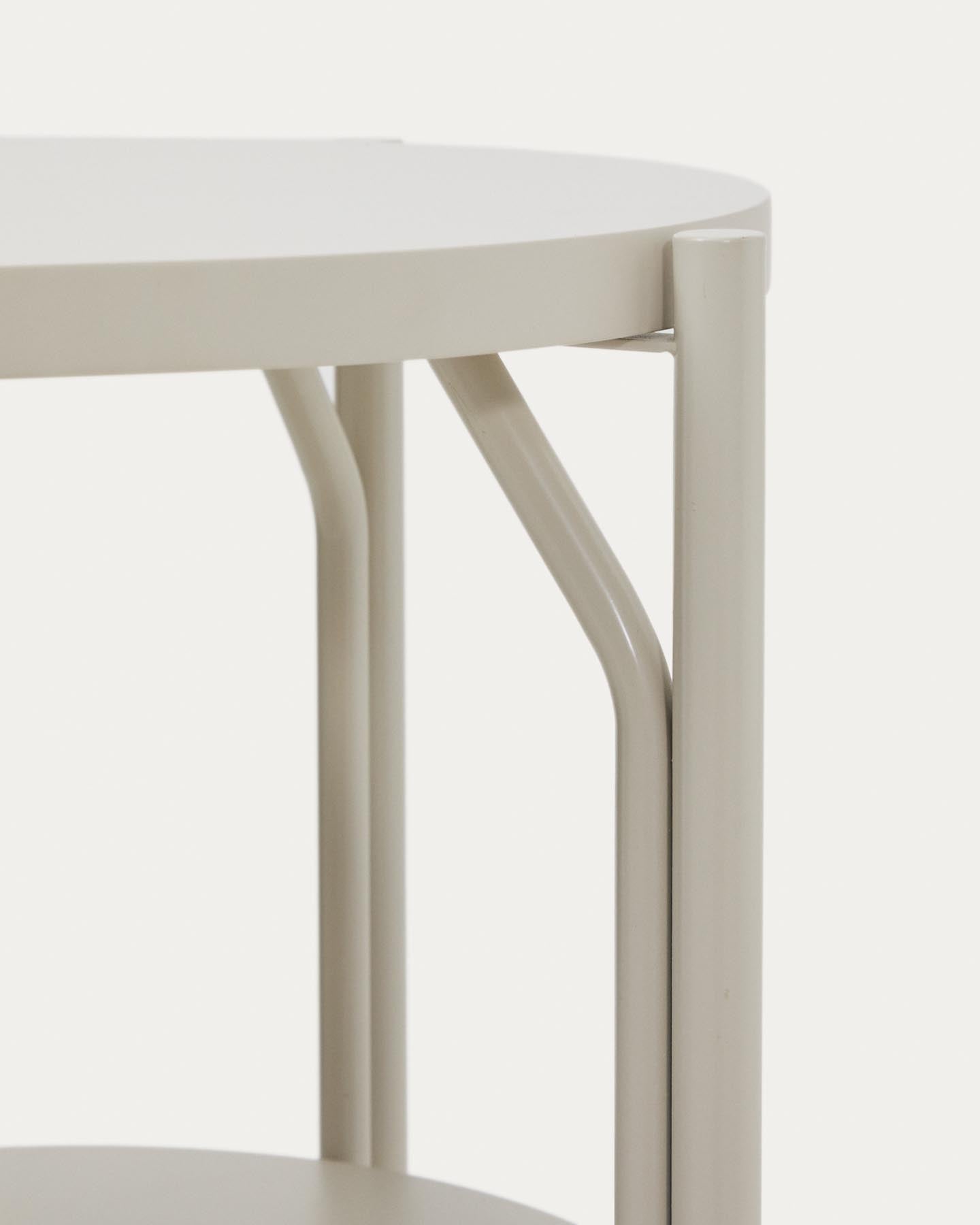 Modernes Badezimmermöbel Arely mit robustem Stahlgestell und schickem, weißem MDF, ideal für stilvolle Badezimmer, Maße 60 x 40 cm.
