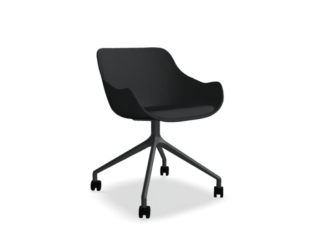 Baltic Classic  BL4P19K - Stuhl Drehbasis in Blau präsentiert im Onlineshop von KAQTU Design AG. Drehstuhl ist von Mdd