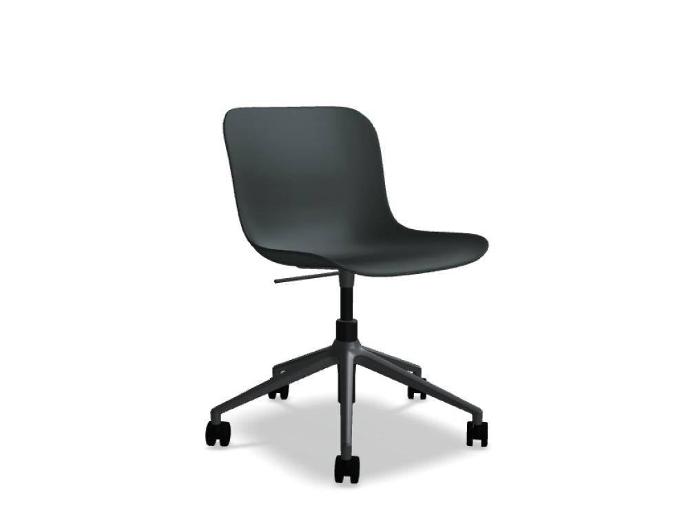 Baltic 2 Basic BLK1P22 - Stuhl mit Höhenverstellung in Schwarz präsentiert im Onlineshop von KAQTU Design AG. Dreh-Schalenstuhl mit Rollen ist von Mdd
