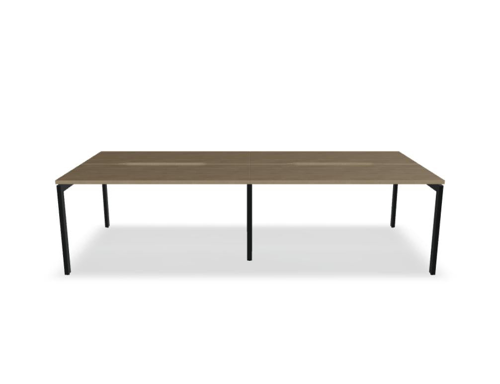 Ogi U Bench BOU54E2 - Doppelschreibtisch in Honigeiche präsentiert im Onlineshop von KAQTU Design AG. Schreibtisch ist von Mdd