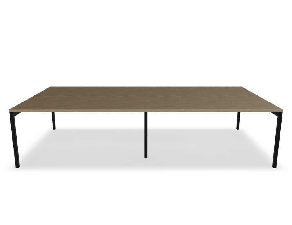 Ogi Y Bench BOY34E2 - Doppelschreibtisch in Honigeiche präsentiert im Onlineshop von KAQTU Design AG. Schreibtisch ist von Mdd