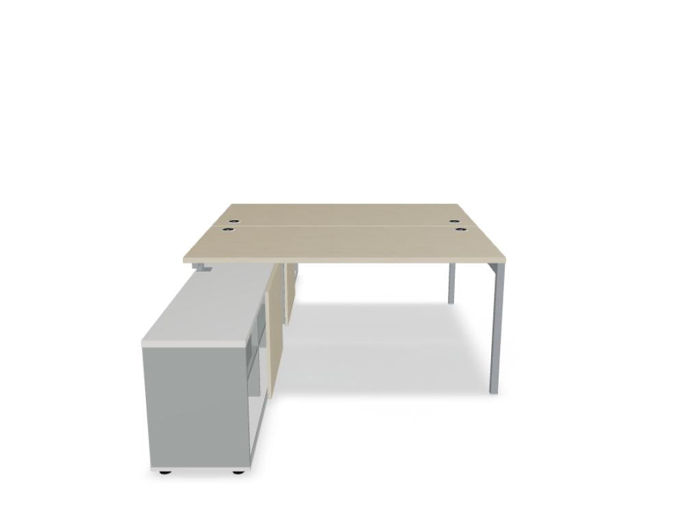 Ogi Y Bench BOYL40 - Doppelschreibtisch in Honigeiche präsentiert im Onlineshop von KAQTU Design AG. Schreibtisch ist von Mdd