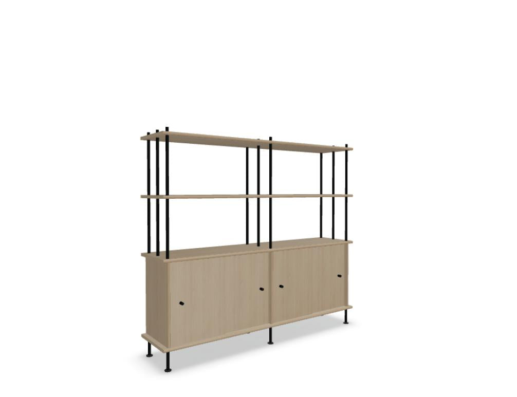 Bava BV16P22 - Holz-Halbregal in Eiche Natur präsentiert im Onlineshop von KAQTU Design AG. Standregal ist von Tamo