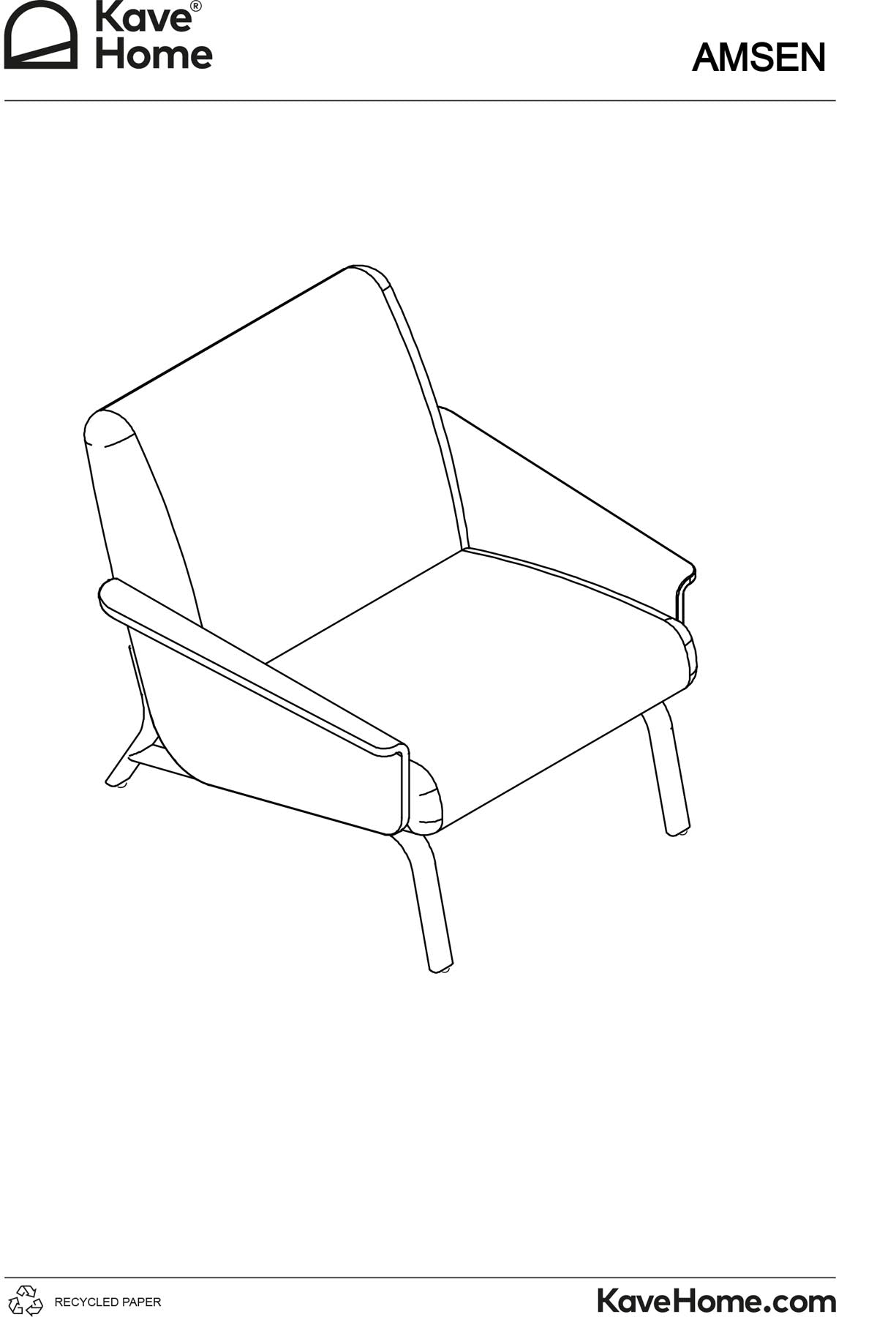 Eleganter Sessel Amsen in sanftem Beige, gefertigt aus hochwertigem Eichensperrholz und ausgestattet mit stabilen, gebürsteten Edelstahlbeinen.