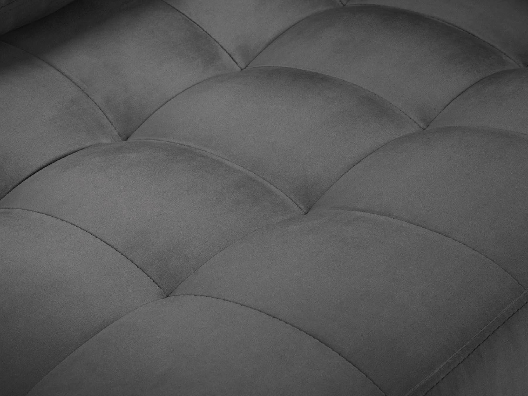 Stilvolles 3-Sitzer Sofa Aspen in edlem Dunkelgrau, perfekt für zeitgemäße Wohnräume, entworfen von Cosmopolitan Design.