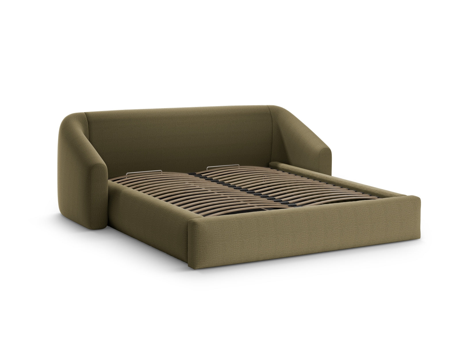 Elegantes Campi Bett von Cosmopolitan Design, ausgestattet mit praktischem Stauraum und einem geschmackvollen Kopfteil für zeitgemäße Schlafzimmer.