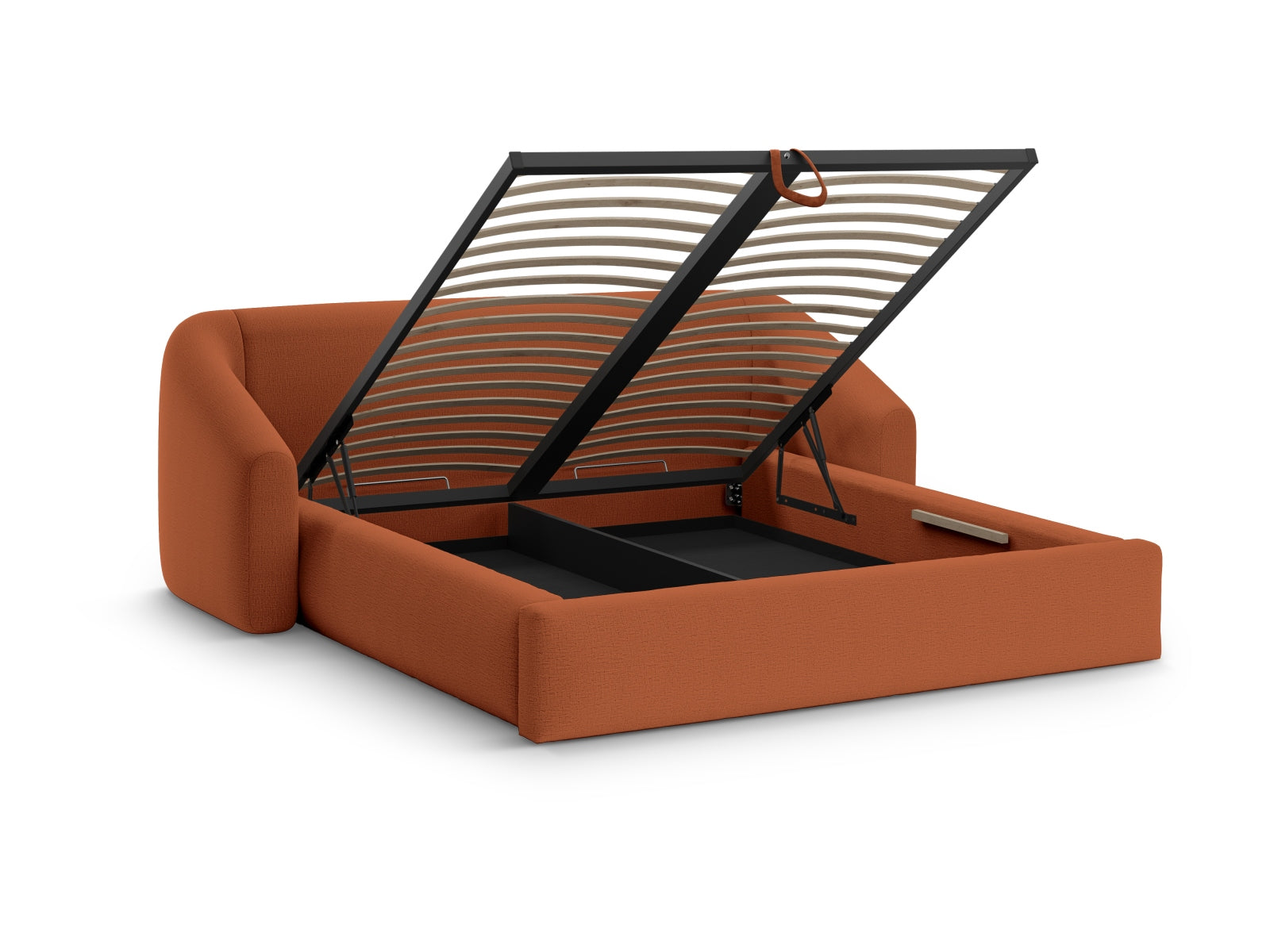 Elegantes Campi Bett von Cosmopolitan Design, ausgestattet mit Stauraum und stilvollem Kopfteil, ideal für eine moderne Schlafumgebung.