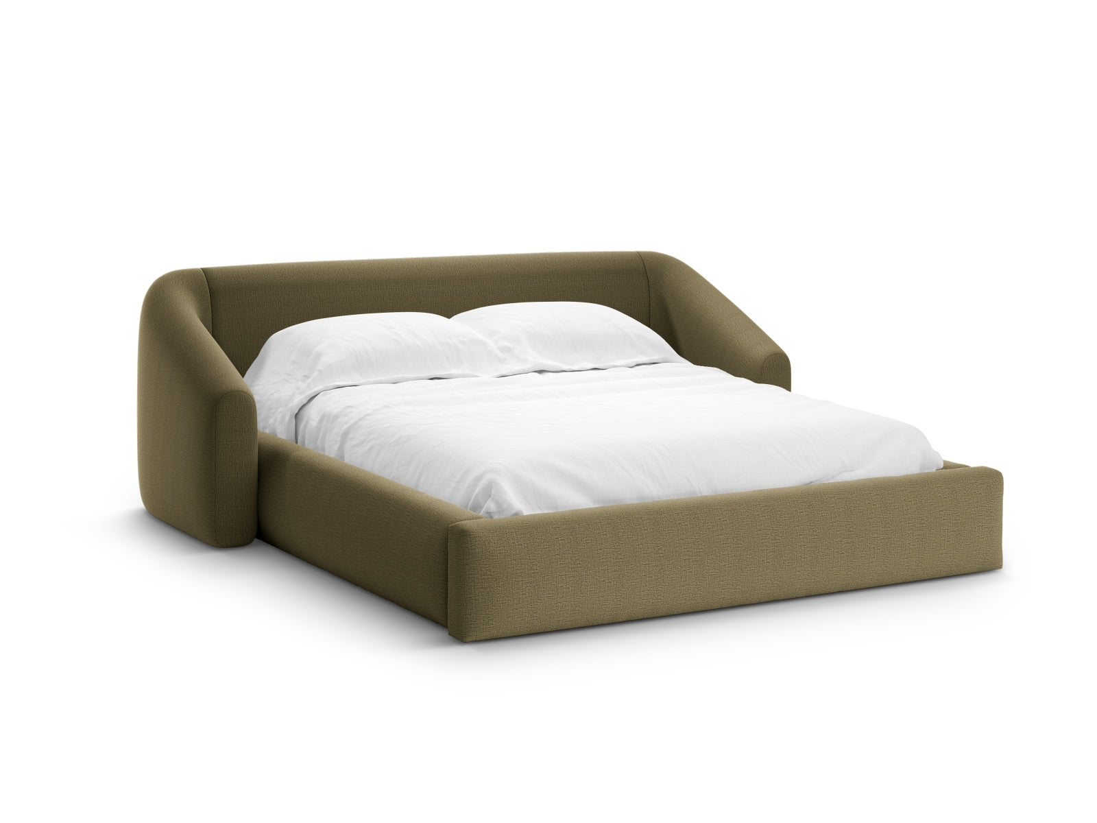 Modernes Campi Bett von Cosmopolitan Design, ideal für stilvolle Schlafzimmer, bietet cleveren Stauraum und ein ansprechendes Kopfteil.