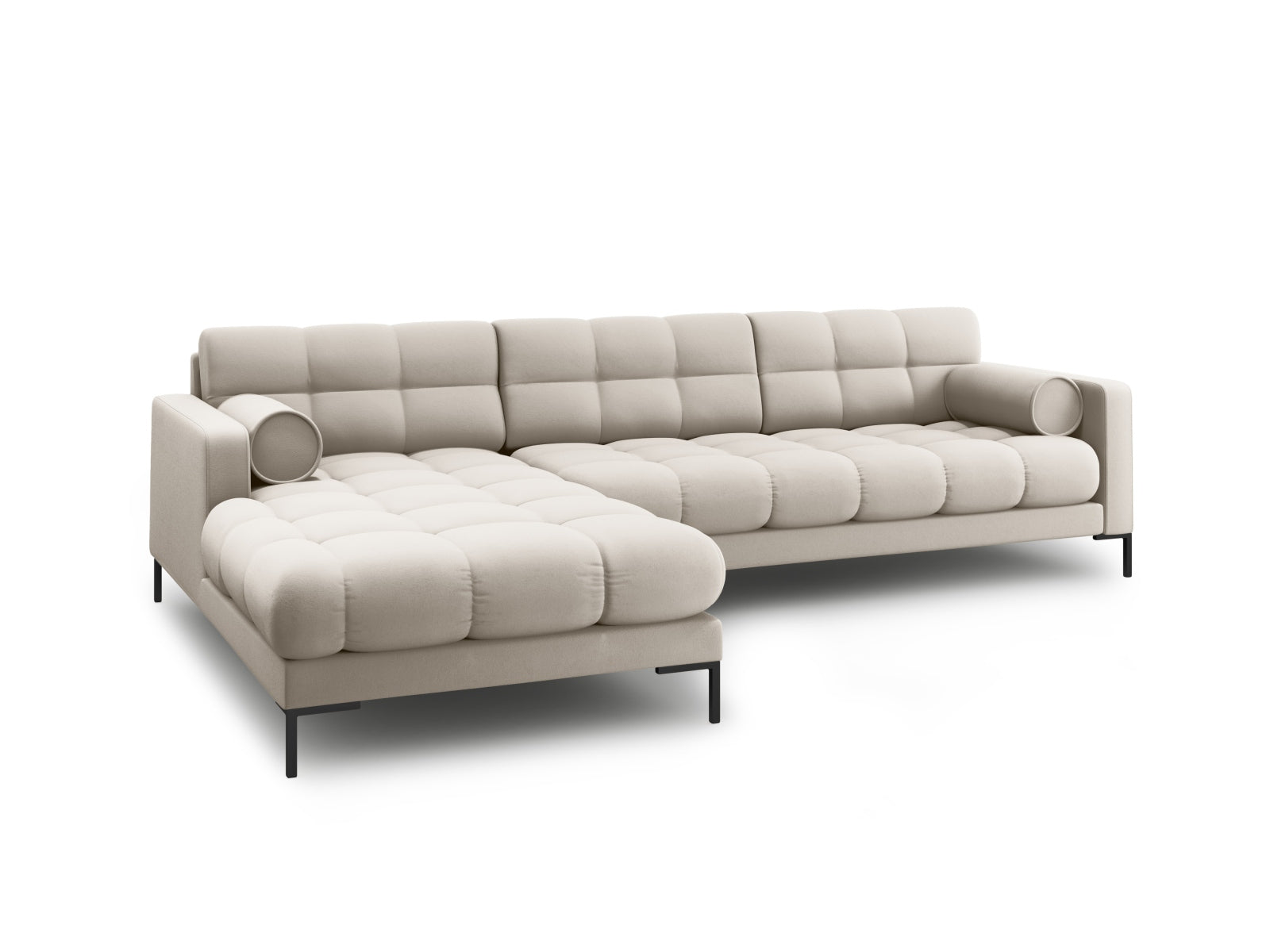 Modernes 5-Sitzer Ecksofa links Bali von Cosmopolitan Design, perfekt für entspannte Stunden und ein geschmackvolles Ambiente.