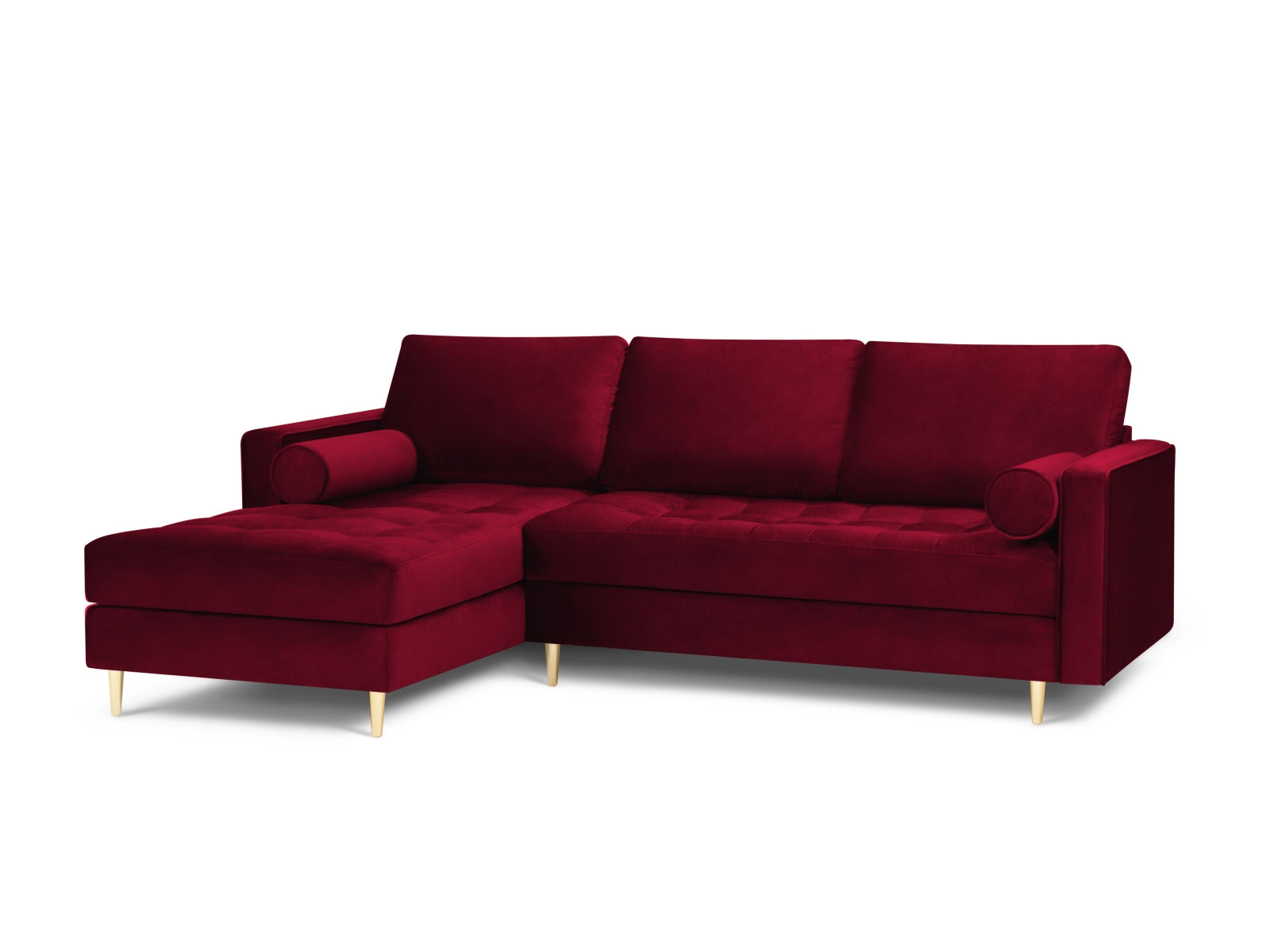 Elegantes 4-Sitzer Ecksofa links Aspen von Cosmopolitan Design, ideal für stilvolle Wohnräume und gemütliche Abende.