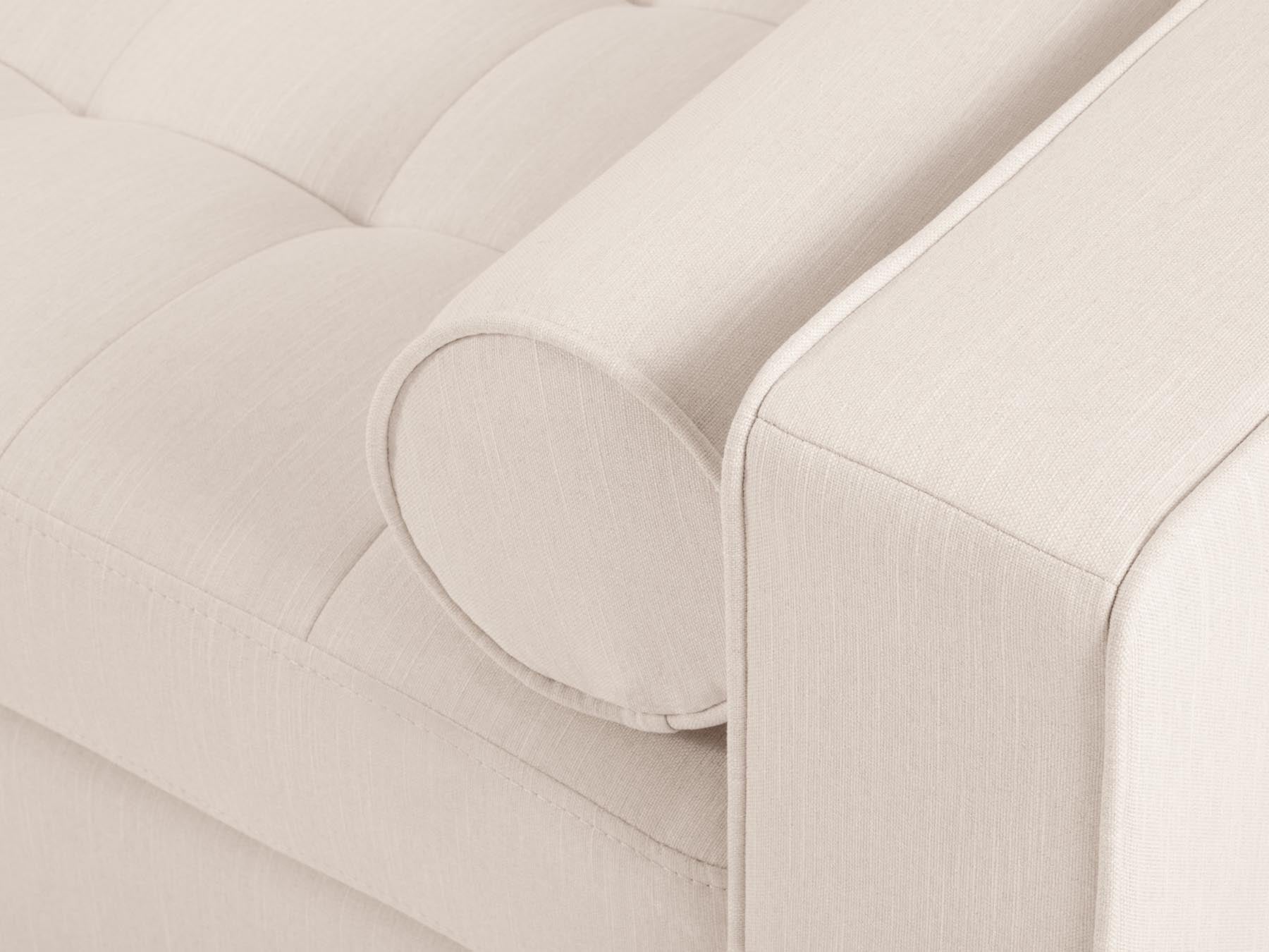 Elegantes 4-Sitzer Ecksofa links Aspen in sanftem Beige, ideal für entspannte Abende und geschmackvolle Wohnräume.