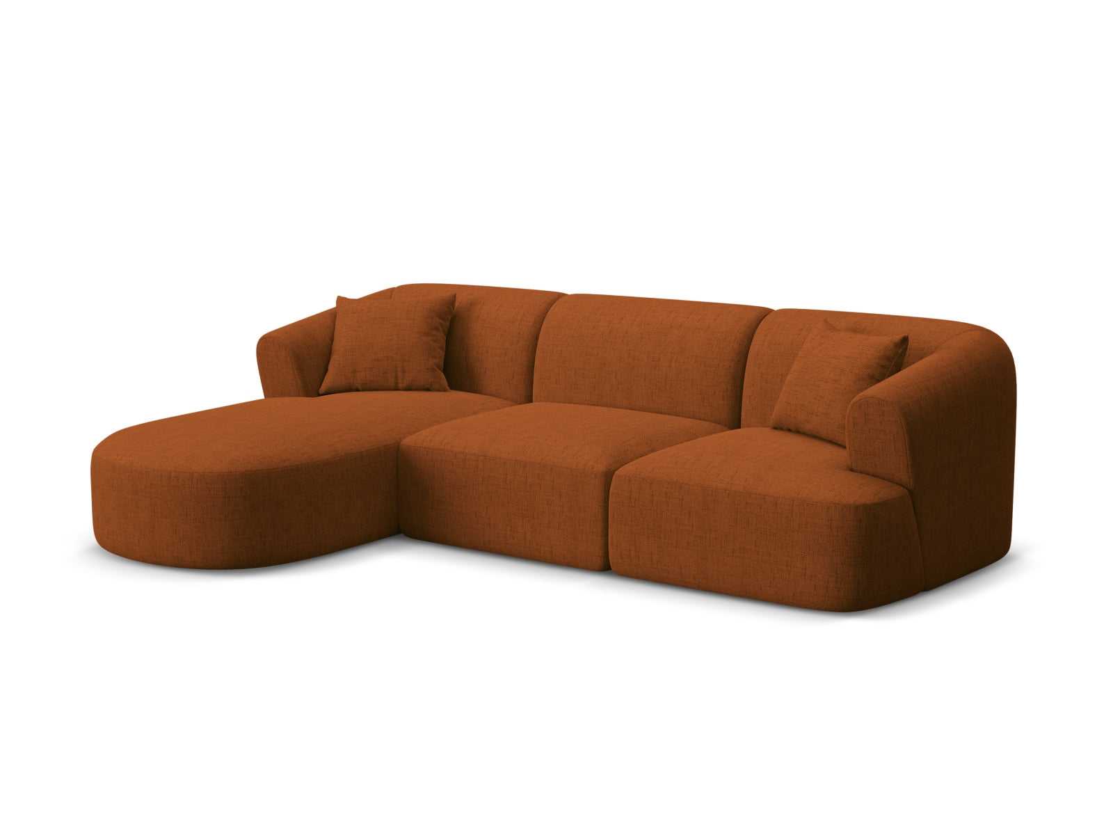 Modulares 4-Sitzer Ecksofa Campi in stilvollem Brick-Moly, ideal für moderne Wohnräume, erhältlich bei KAQTU Design AG.