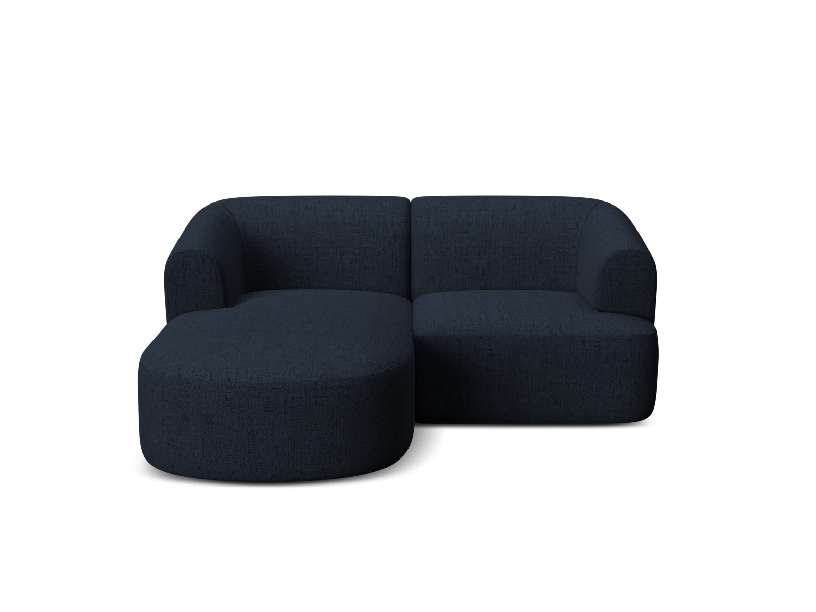 Modulares 3-Sitzer Ecksofa links Campi in Royal Blue-Moly, ideal für moderne Wohnkonzepte, entworfen von Cosmopolitan Design.