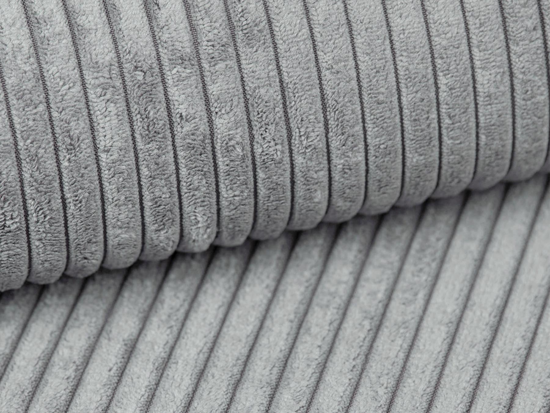 Elegantes 3-Sitzer Ecksofa Campi in Silver-Lincoln, ideal für stilvolle Wohnräume und entspannte Stunden mit Familie und Freunden.