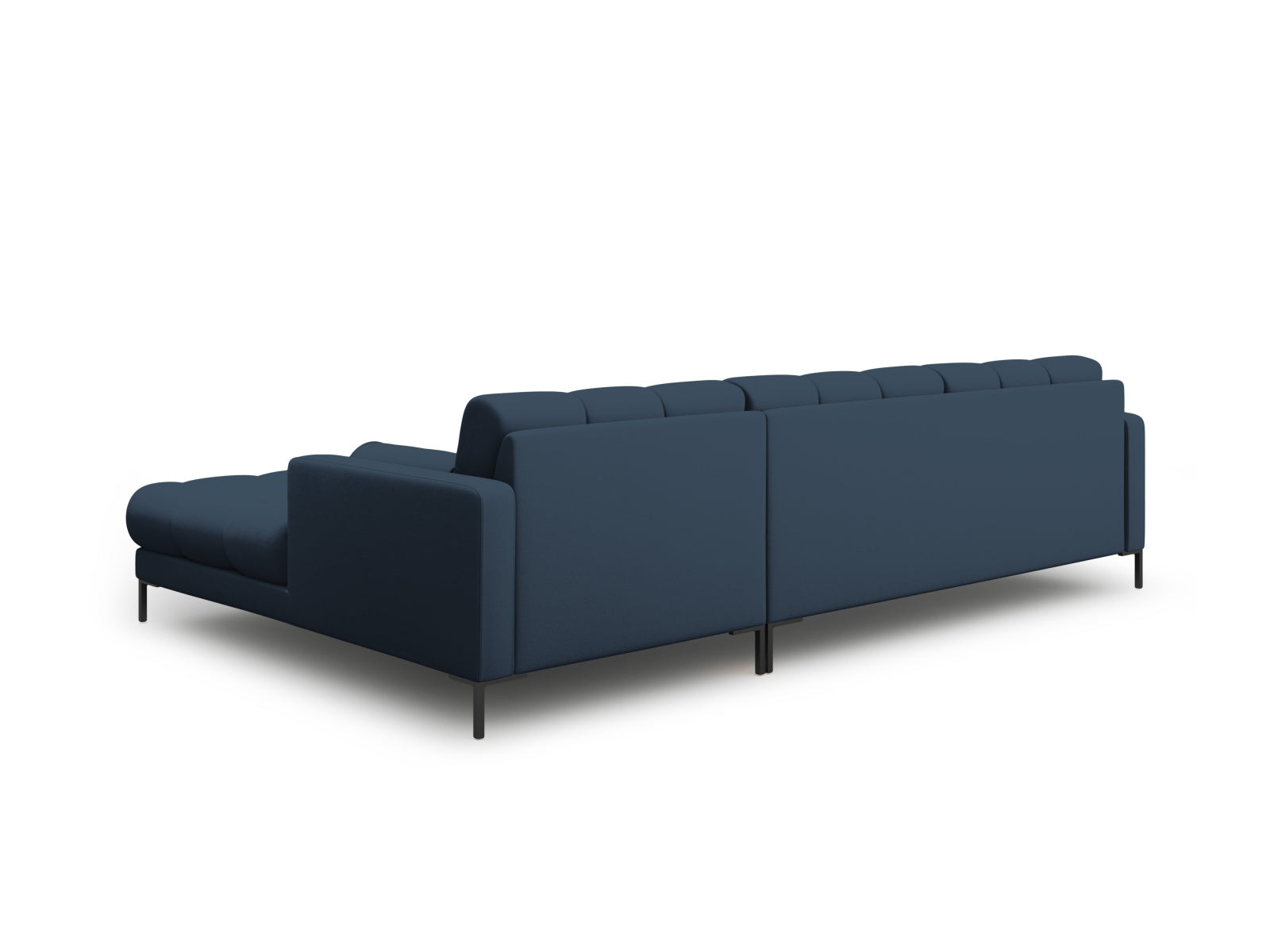 Modernes 5-Sitzer Ecksofa rechts Bali in ansprechendem Blue-Neve, perfekt für gemütliche Abende und stilvolle Einrichtung von Cosmopolitan Design.