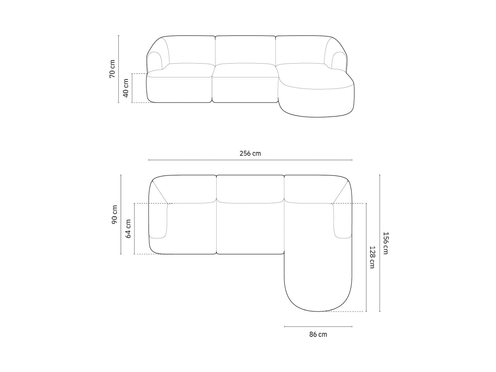 Modulares 4-Sitzer Ecksofa Campi in edlem Petrol, bietet Komfort und Stil für jeden Wohnraum. Ideal für entspannte Abende mit Freunden.