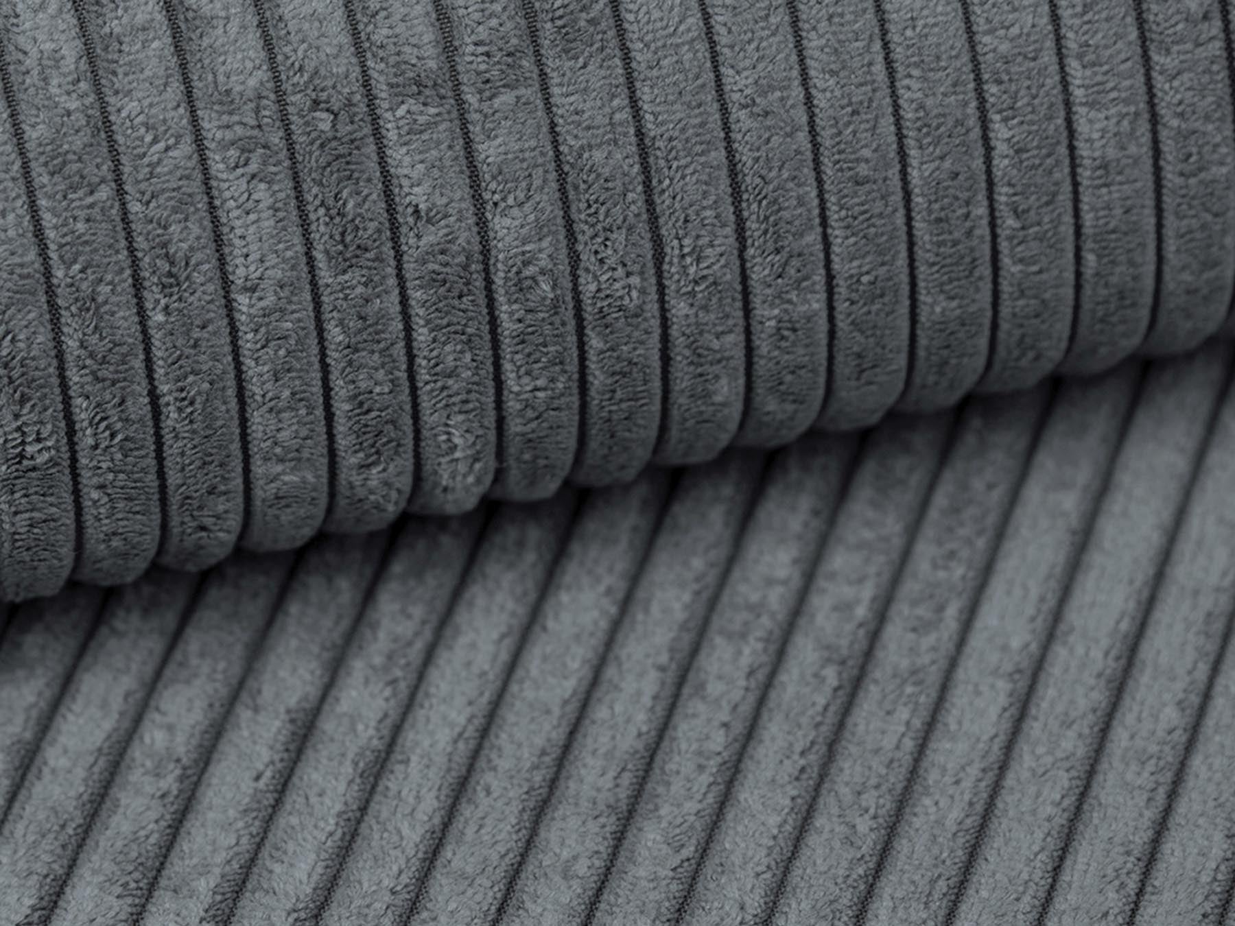 Elegantes 3-Sitzer Ecksofa Campi in dunkler Farbgebung, ideal für moderne Wohnräume und entspannte Stunden von Cosmopolitan Design.