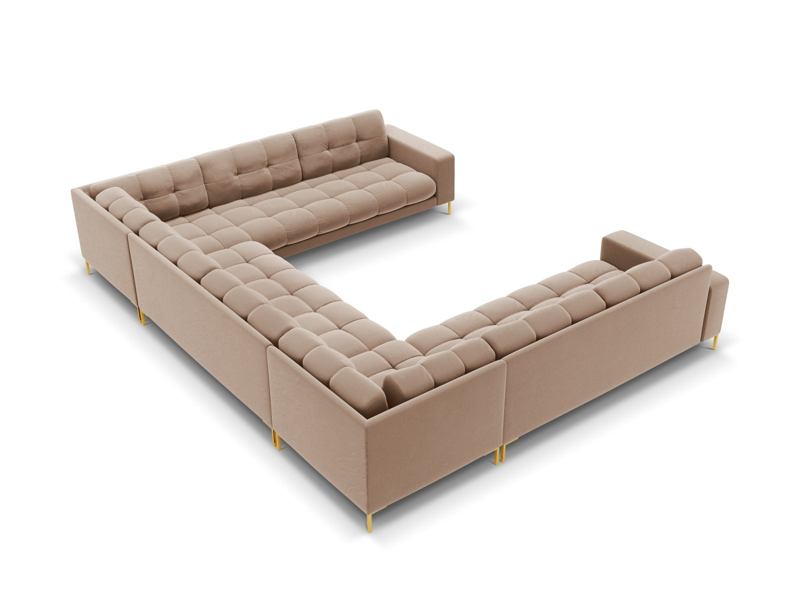 Elegantes 9-Sitzer Ecksofa Bali von Cosmopolitan Design, perfekt für stilvolle Wohnräume und entspannte Zusammenkünfte.