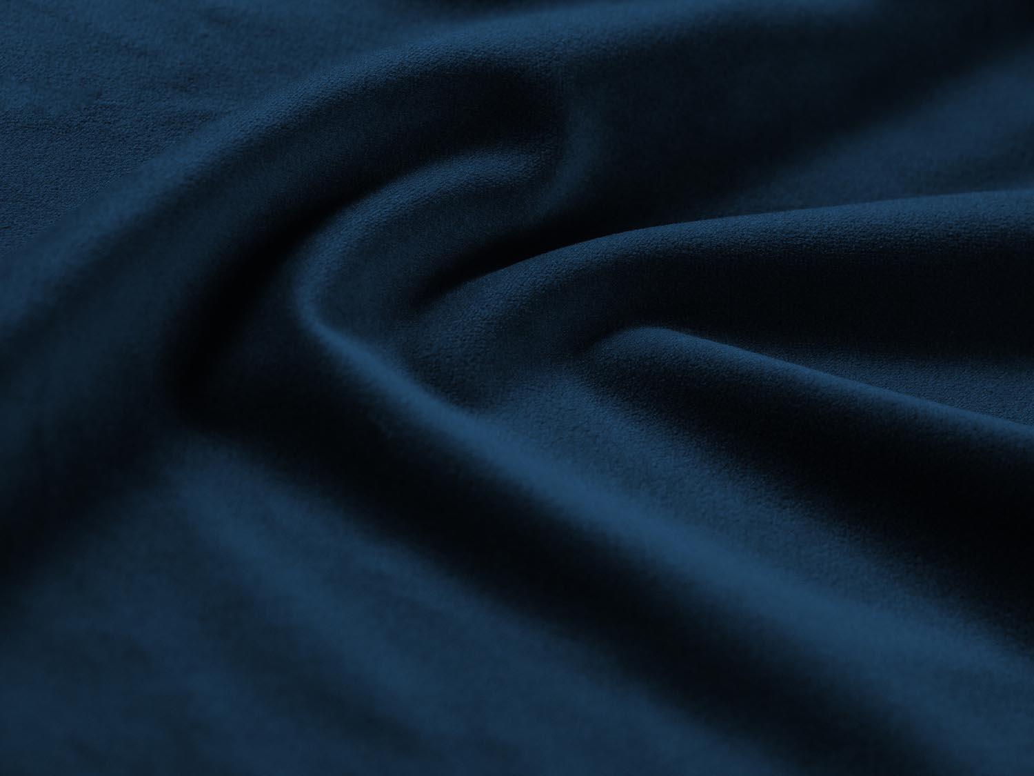Stilvolles Kyoto Velour Panoramic Sofa in Royal Blue-Riviera, 7-Sitzer mit praktischem Stauraum und komfortabler Schlafoption für Gäste.
