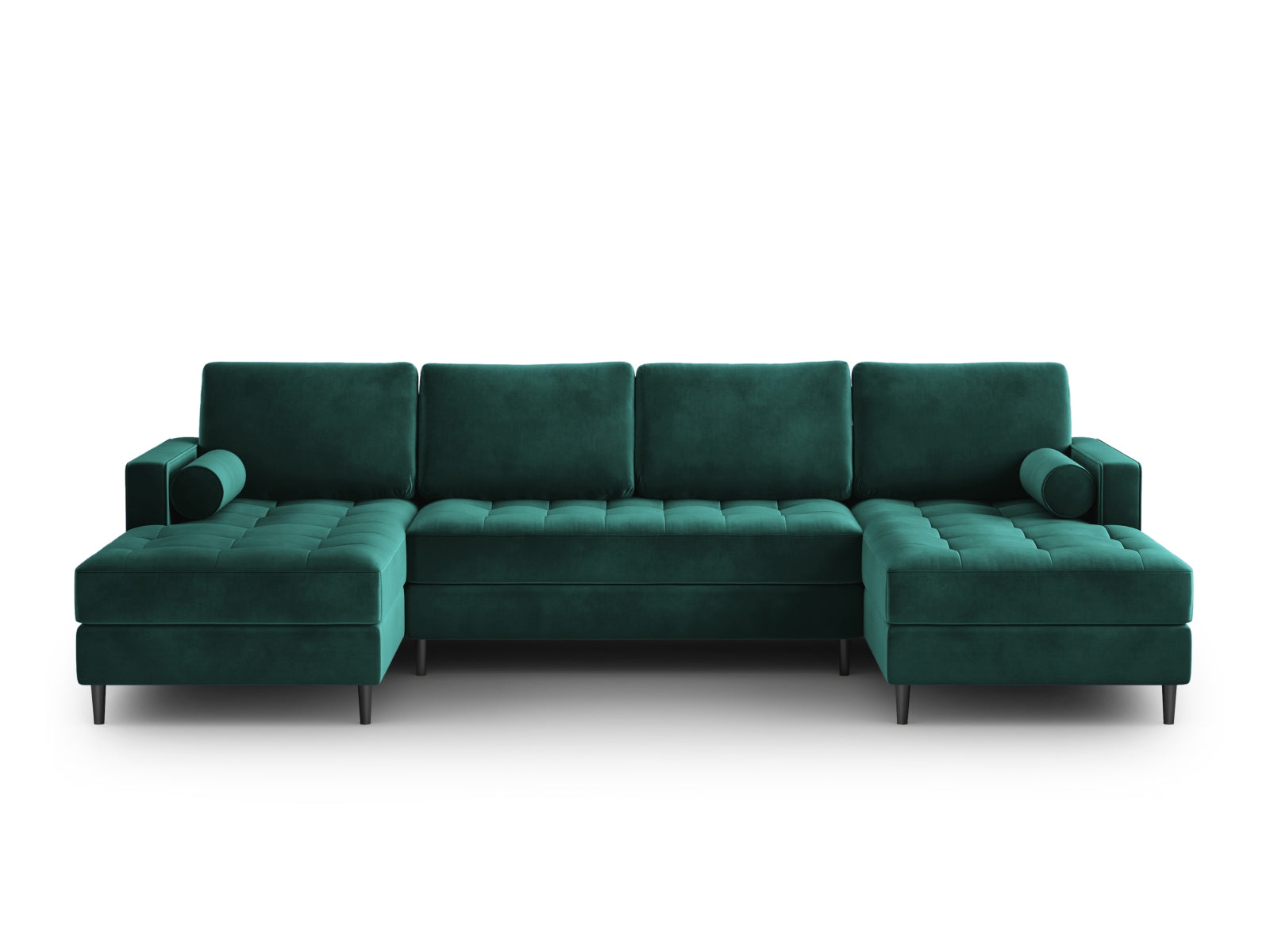 Elegantes Ecksofa Aspen für 6 Personen in modernem Petrol-Salvador, ideal für gesellige Runden und gemütliche Stunden.