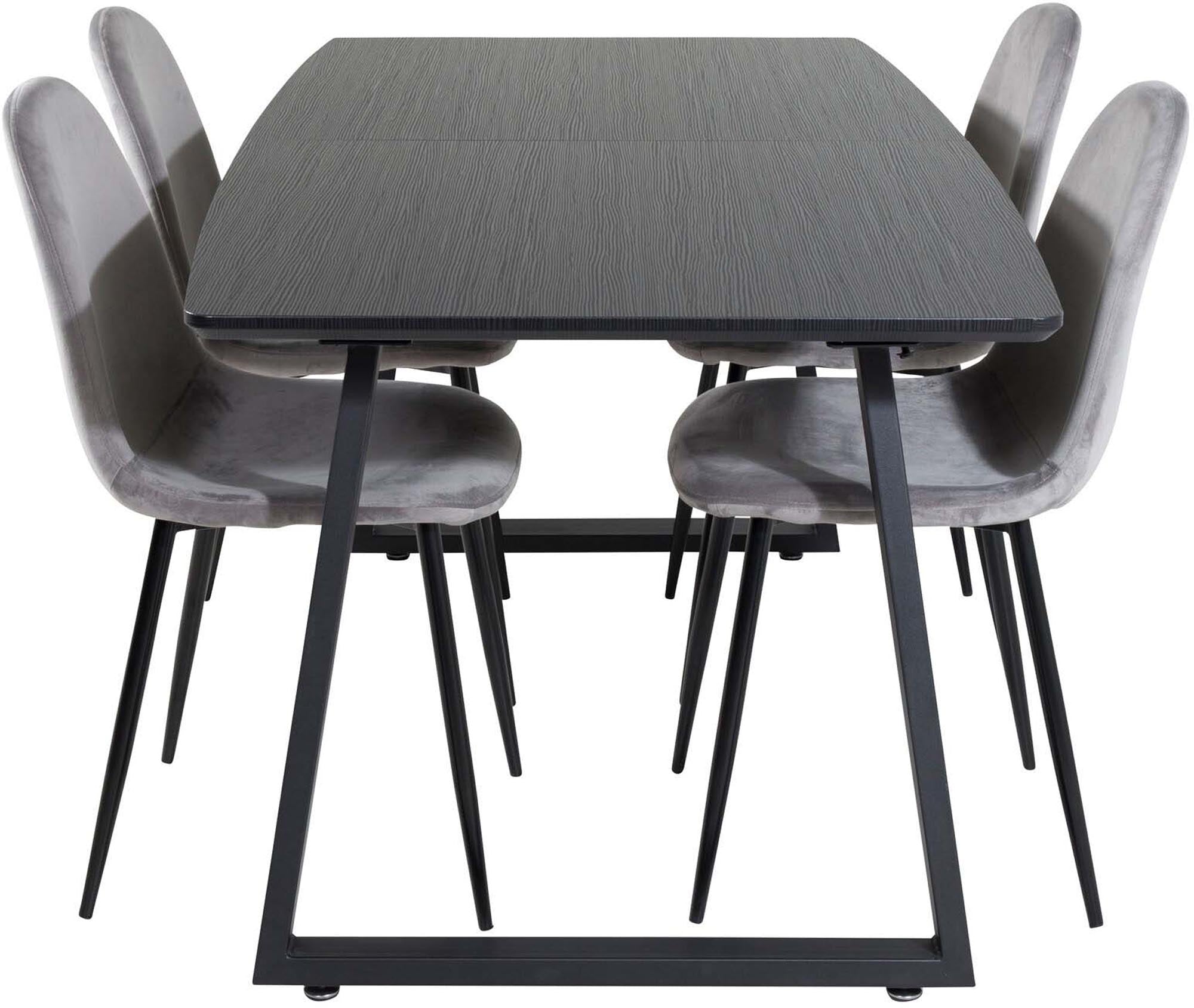 Elegantes Inca Esszimmerset in Polar, ausziehbar auf 160 cm, ideal für gesellige Runden und festliche Anlässe. Perfekt für jedes Zuhause.