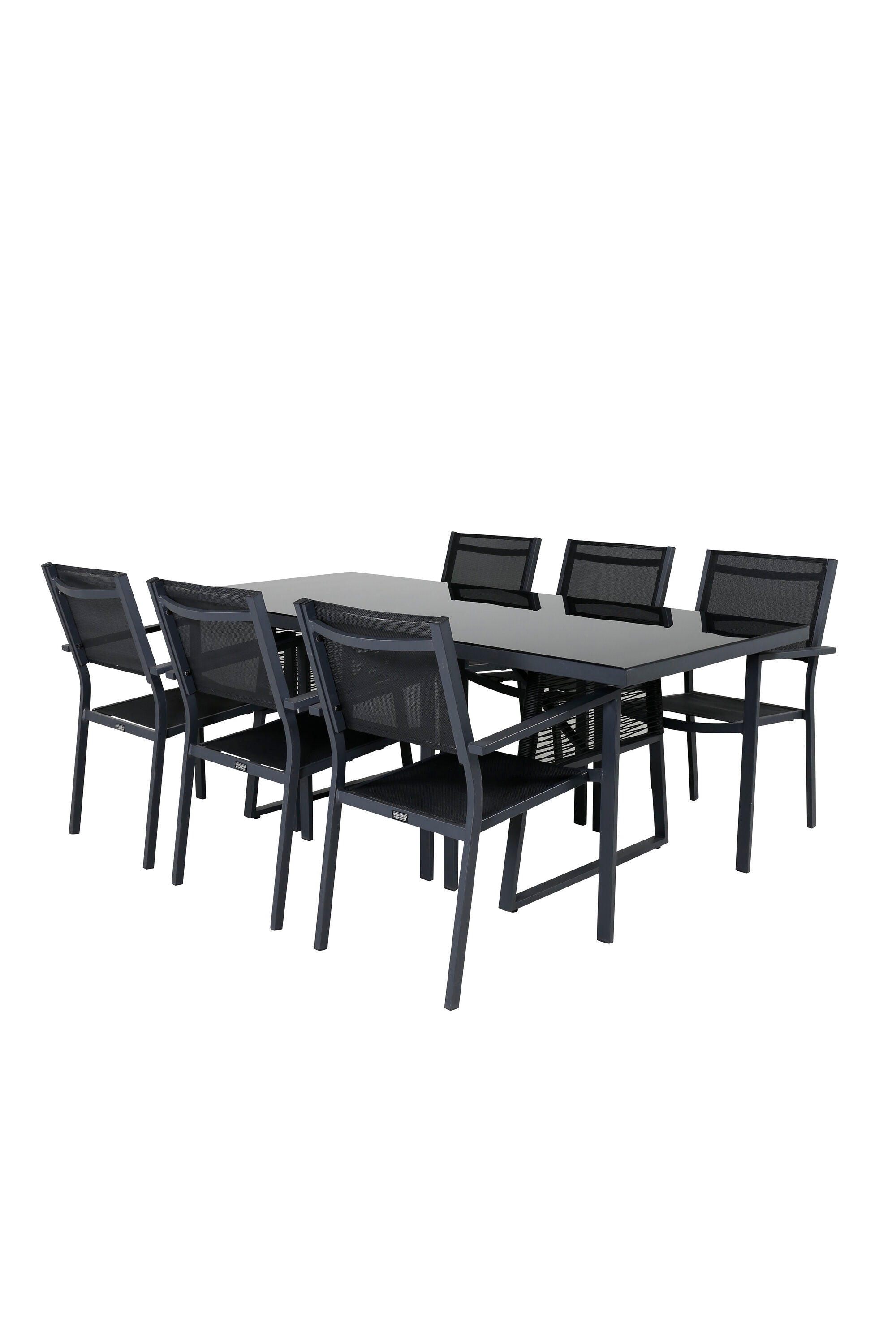 Elegantes Gartentisch Set Dallas von Venture Home, perfekt für gesellige Abende im Freien, vereint modernes Design mit Funktionalität.