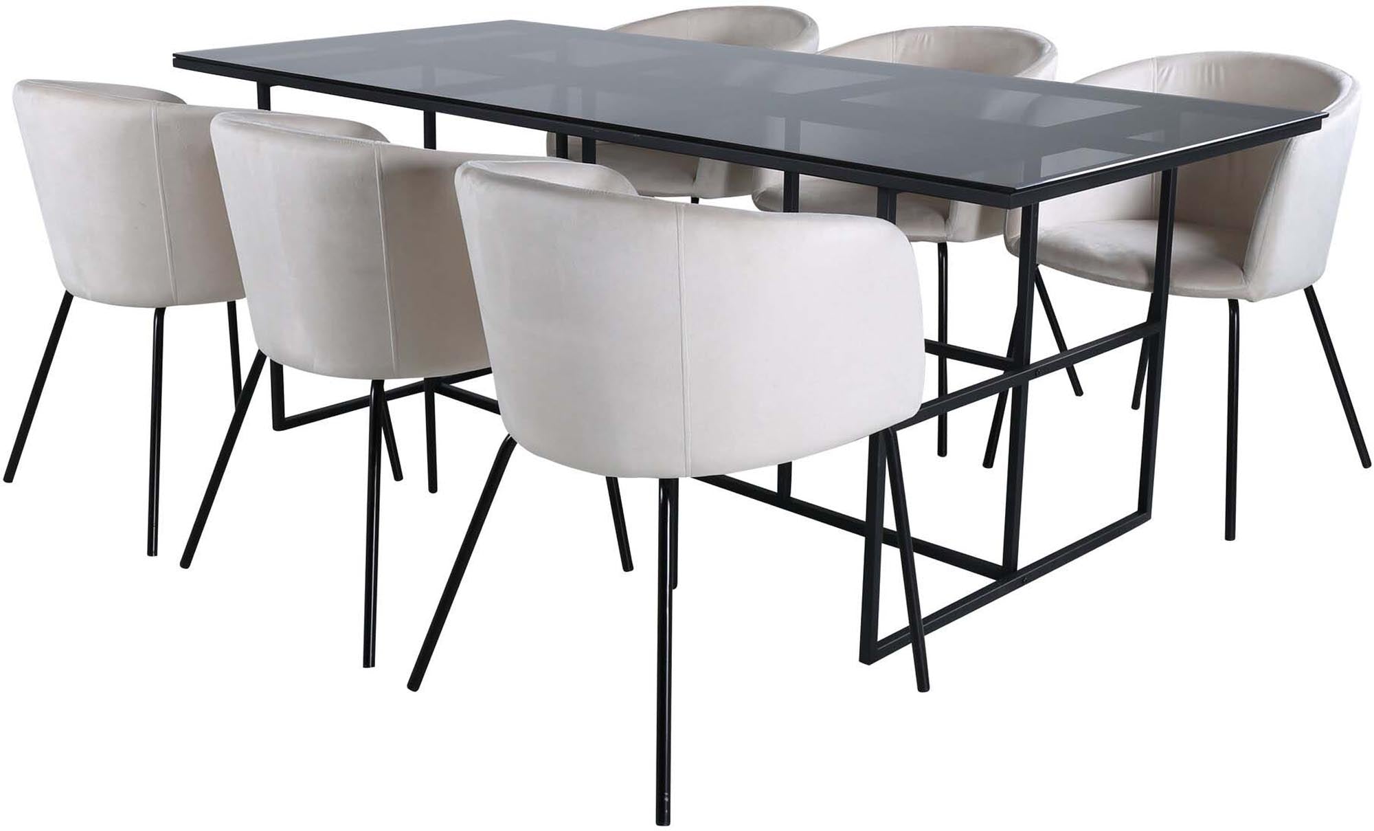 Elegantes Leif Esszimmerset mit 6 Stühlen, ideal für grosse Räume.