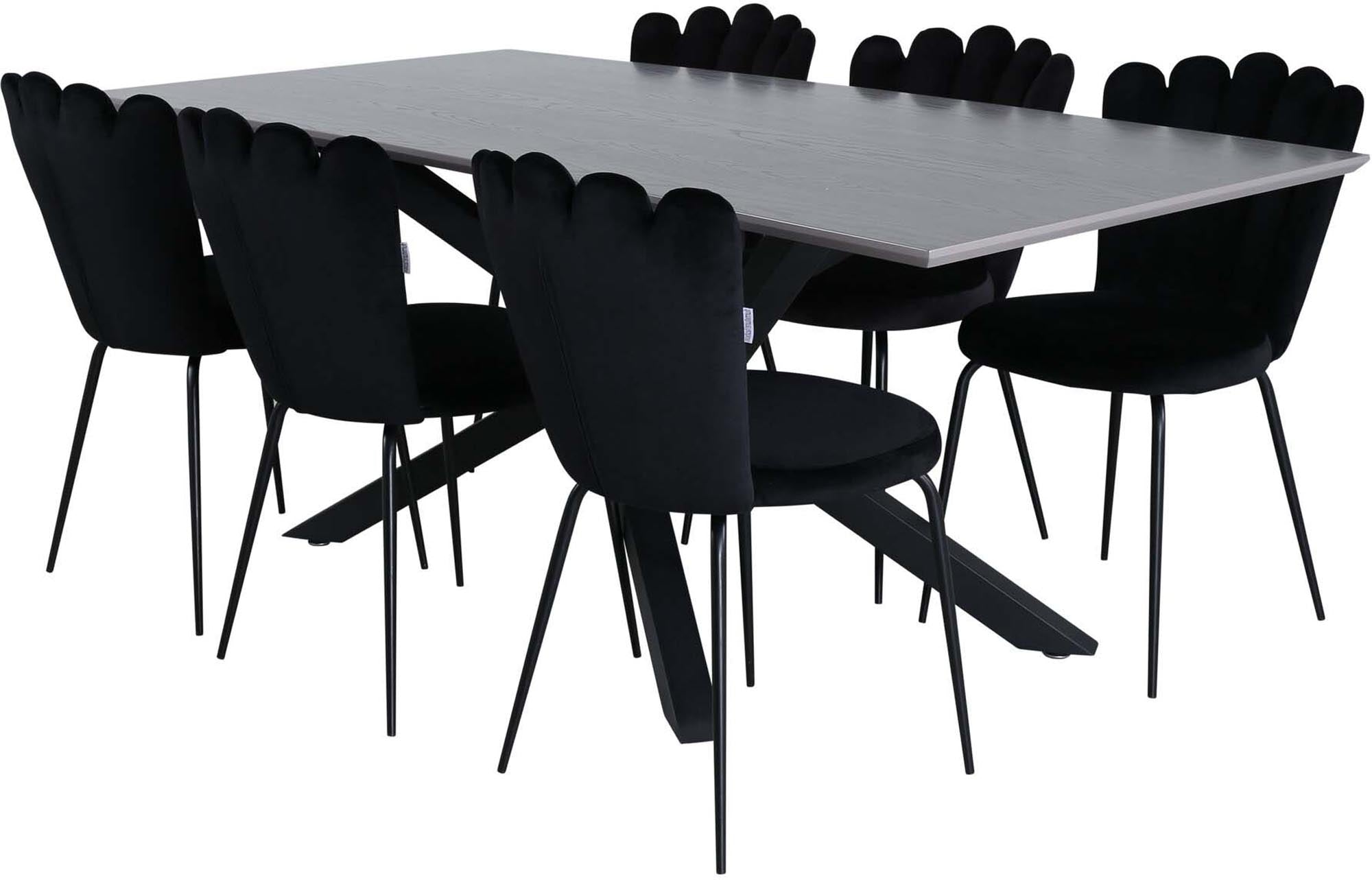 Stilvolles Esszimmerset mit Tisch und 6 Stühlen: Perfekte Kombination aus Komfort und zeitgemäßem Design für Ihr Zuhause.