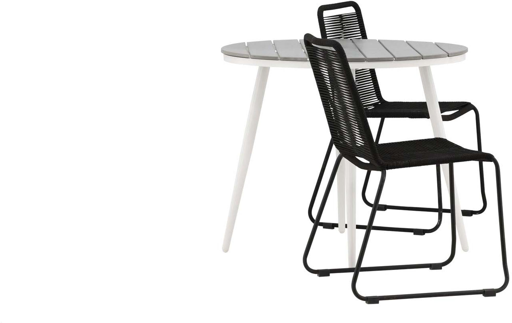Gestalten Sie Ihren Außenbereich mit dem Break Outdoor-Tischset + Lindos Stack. Robuste Materialien und elegantes Design für unvergessliche Momente!