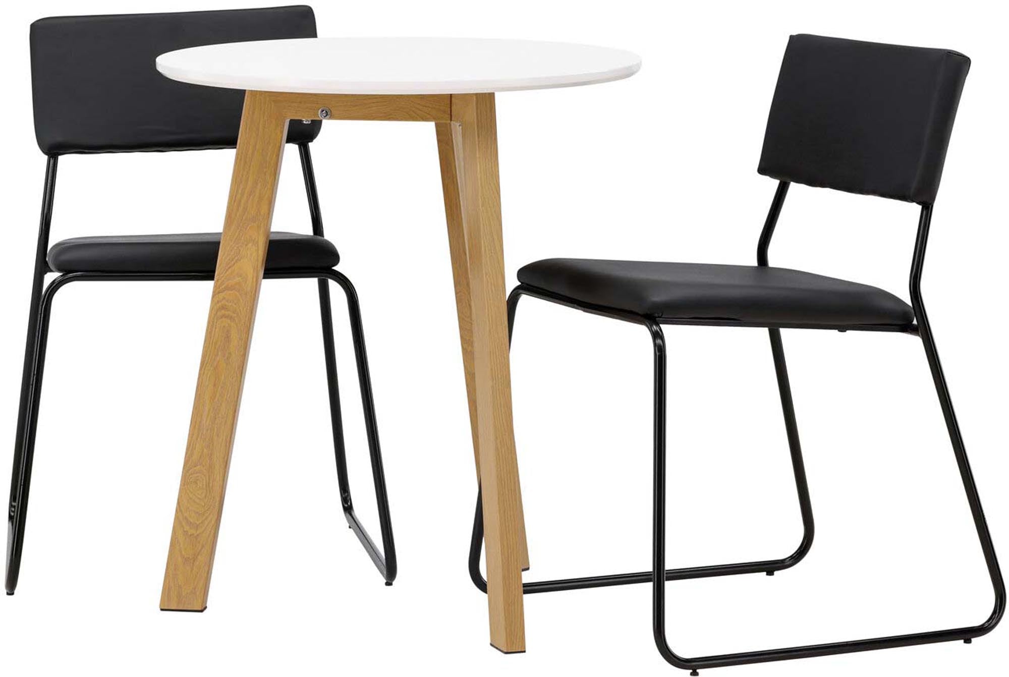 Elegantes Esszimmerset Leonora mit zwei Kenth Tischen, perfekt für moderne Wohnräume und gesellige Essensmomente.