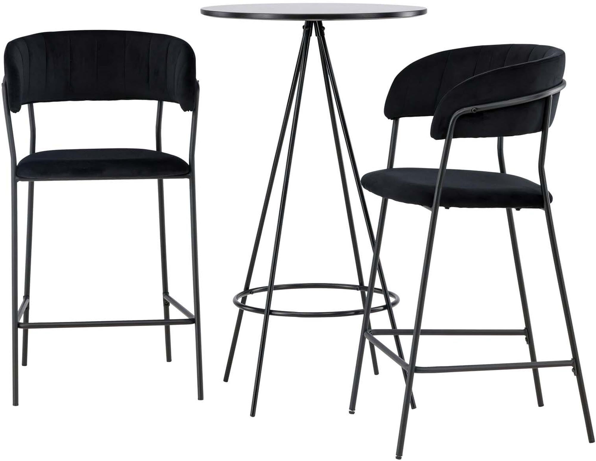 Elegantes Bistro-Set bestehend aus zwei Tischen mit einem Durchmesser von 60 cm, ideal für entspannte Stunden im Garten oder auf der Terrasse.