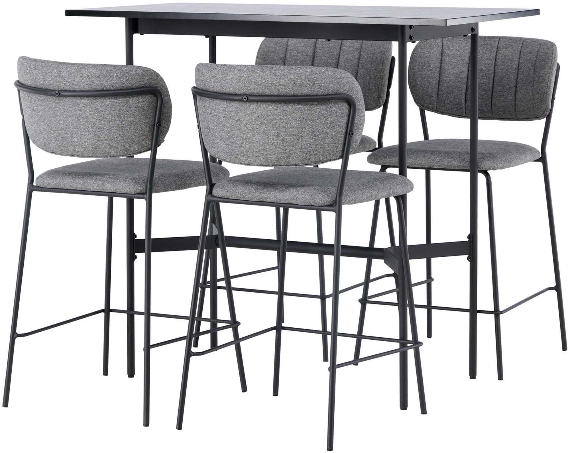 Stylisches Barset Rax + Bell mit 120 cm Höhe, bestehend aus 4 Teilen. Perfekt für moderne Wohnräume und gesellige Zusammenkünfte.