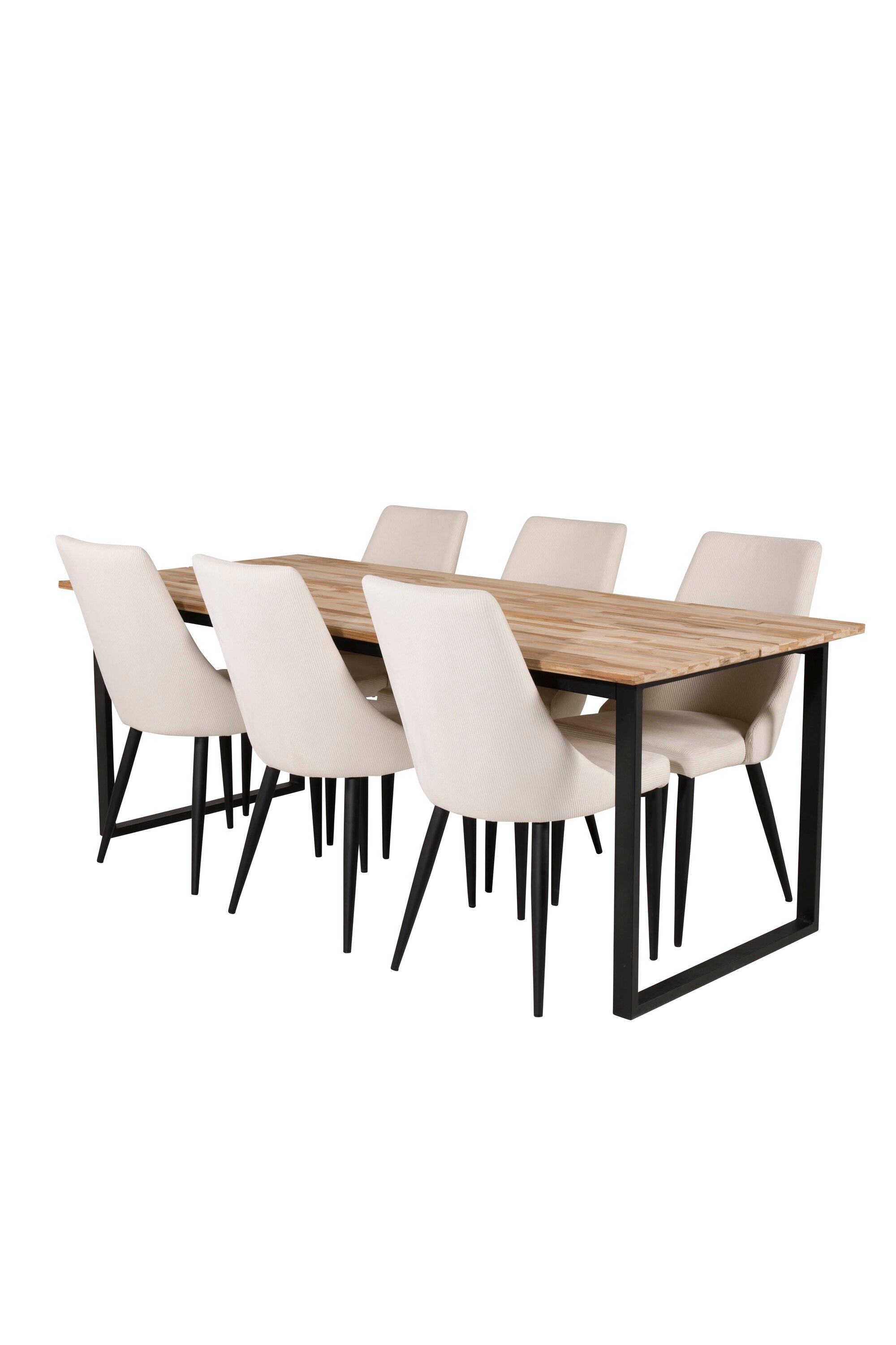 Elegantes Esszimmer Set Cirebon mit stilvollen Leone Stühlen von Venture Home, ideal für ein modernes Zuhause.