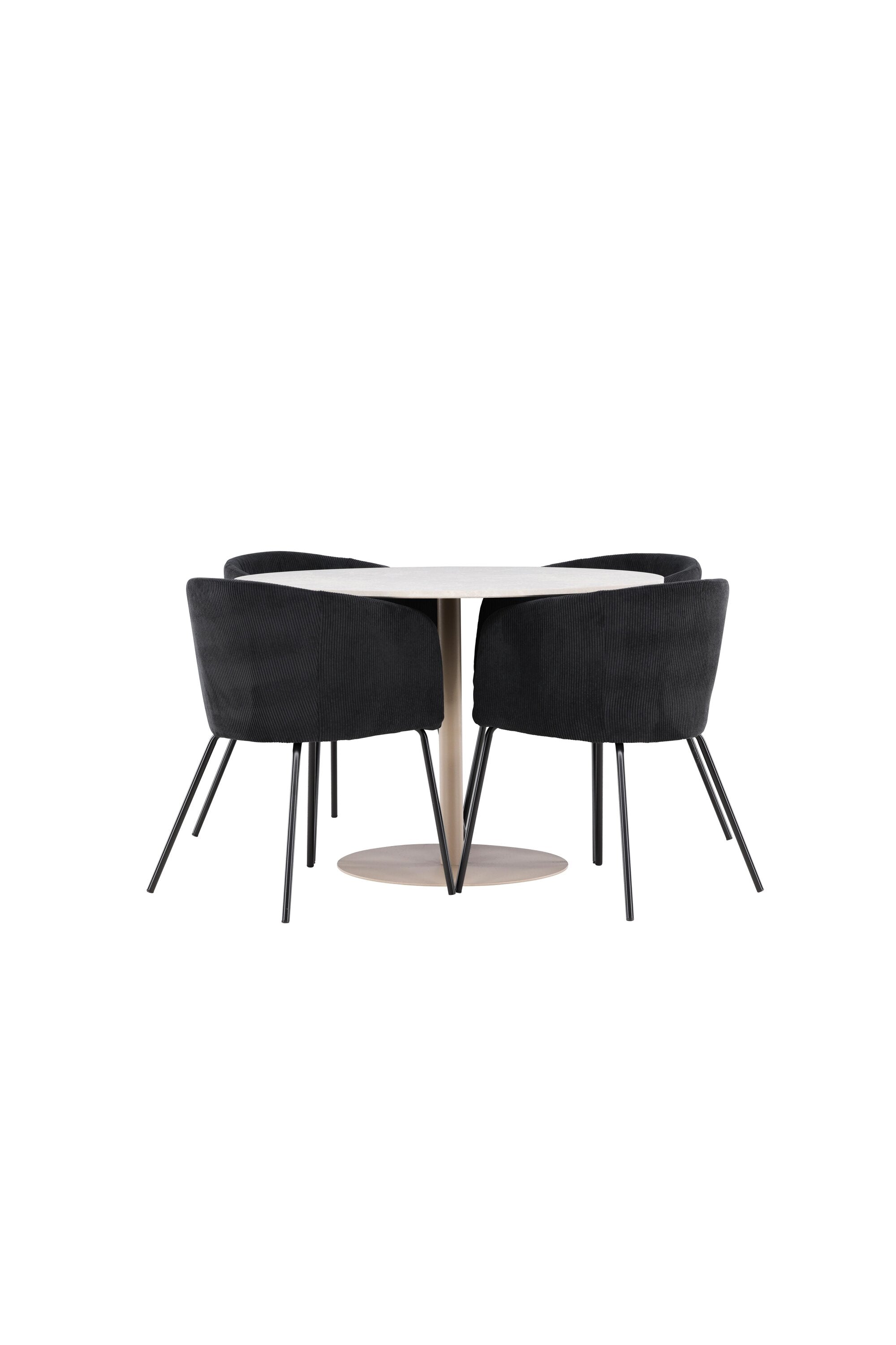 Lycke Esstisch mit Berit Esszimmerstuhl in  präsentiert im Onlineshop von KAQTU Design AG. Esstischset ist von Venture Home